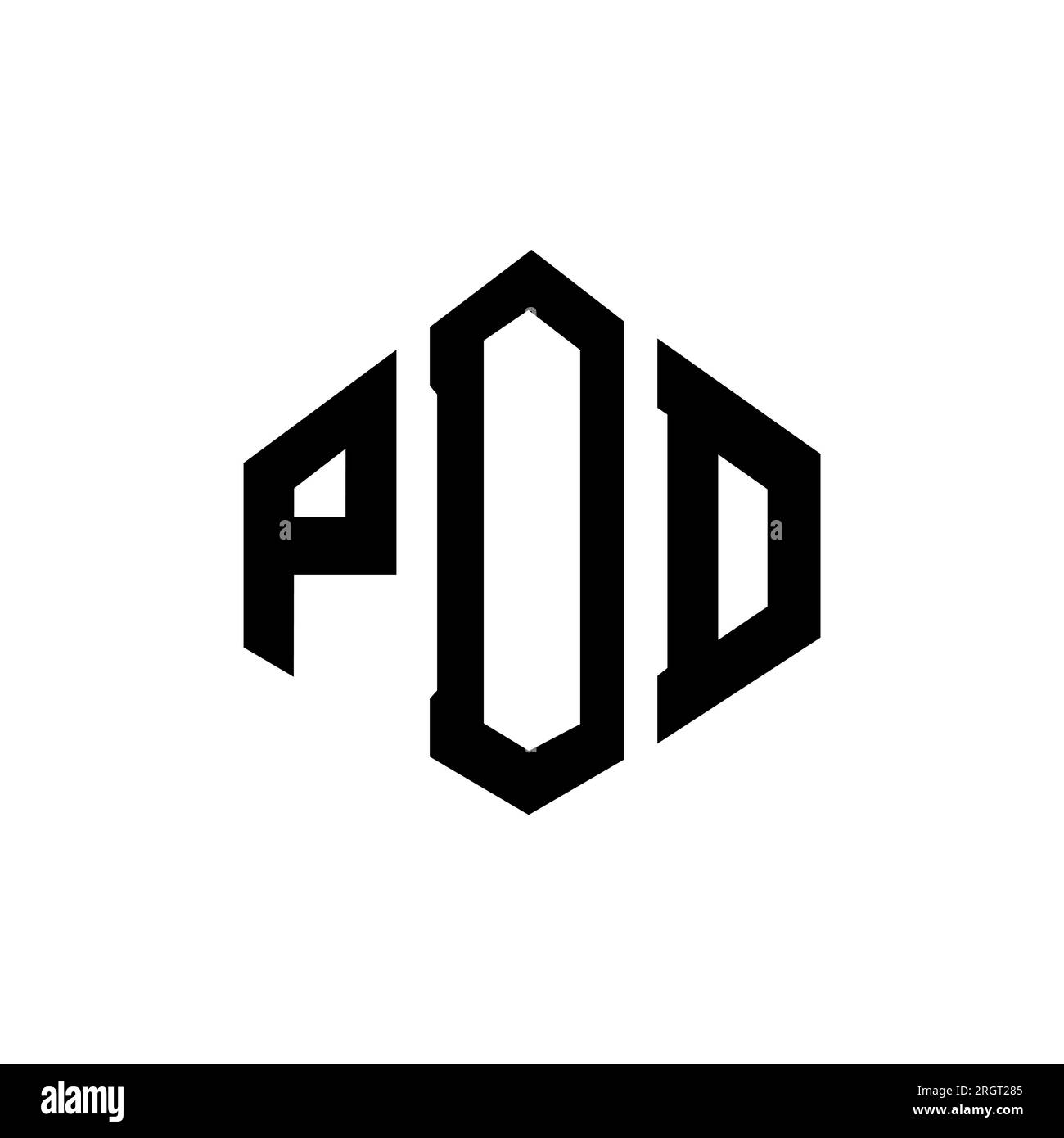 PDD letter logo design with polygon shape. PDD polygon and cube shape logo design. PDD hexagon vector logo template white and black colors. PDD monogr Stock Vector