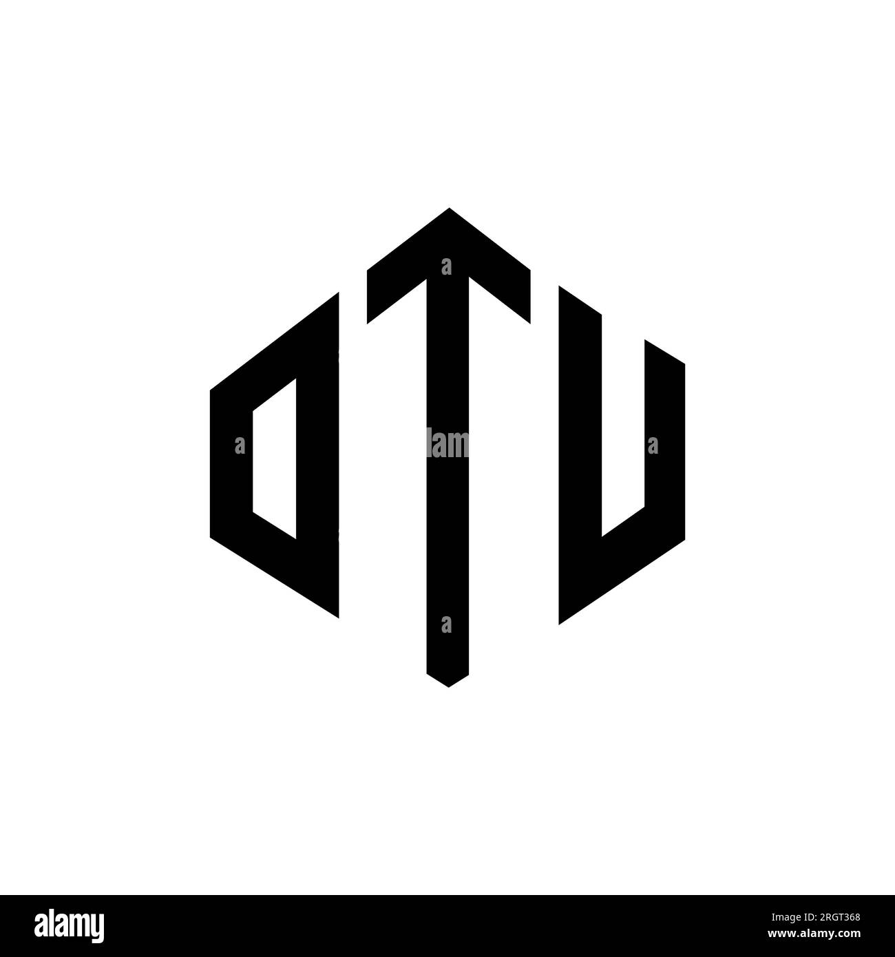 OTU letter logo design with polygon shape. OTU polygon and cube shape ...