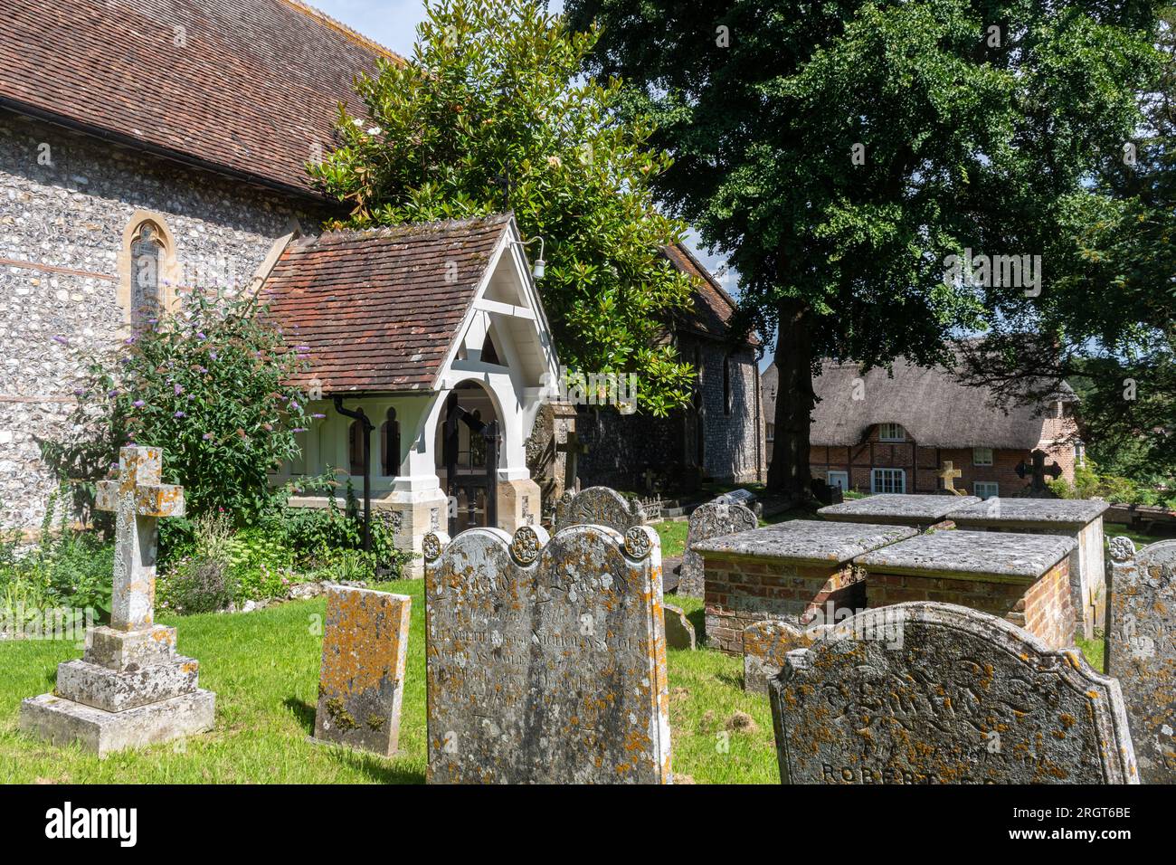 St Mary's Church, Longstock, Hampshire, England, UK Stock Photo - Alamy