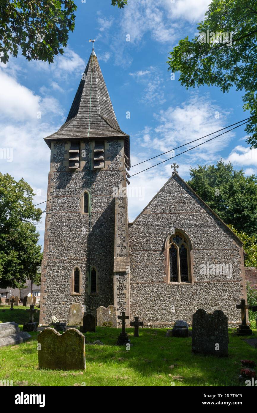 St Mary's Church, Longstock, Hampshire, England, UK Stock Photo - Alamy