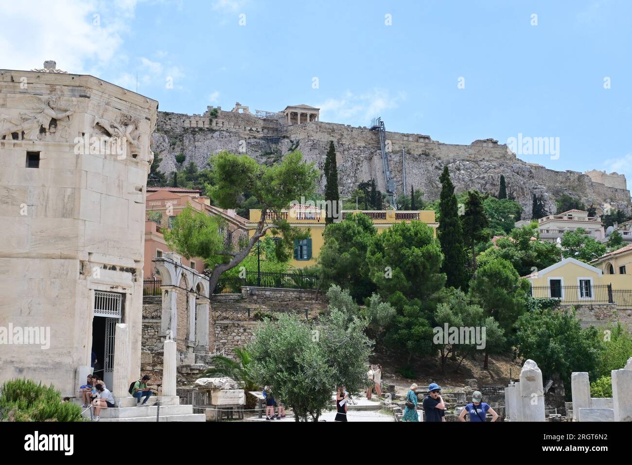 Tower of the Winds Monument, Plaka District, Athens, Greece Stock Photo