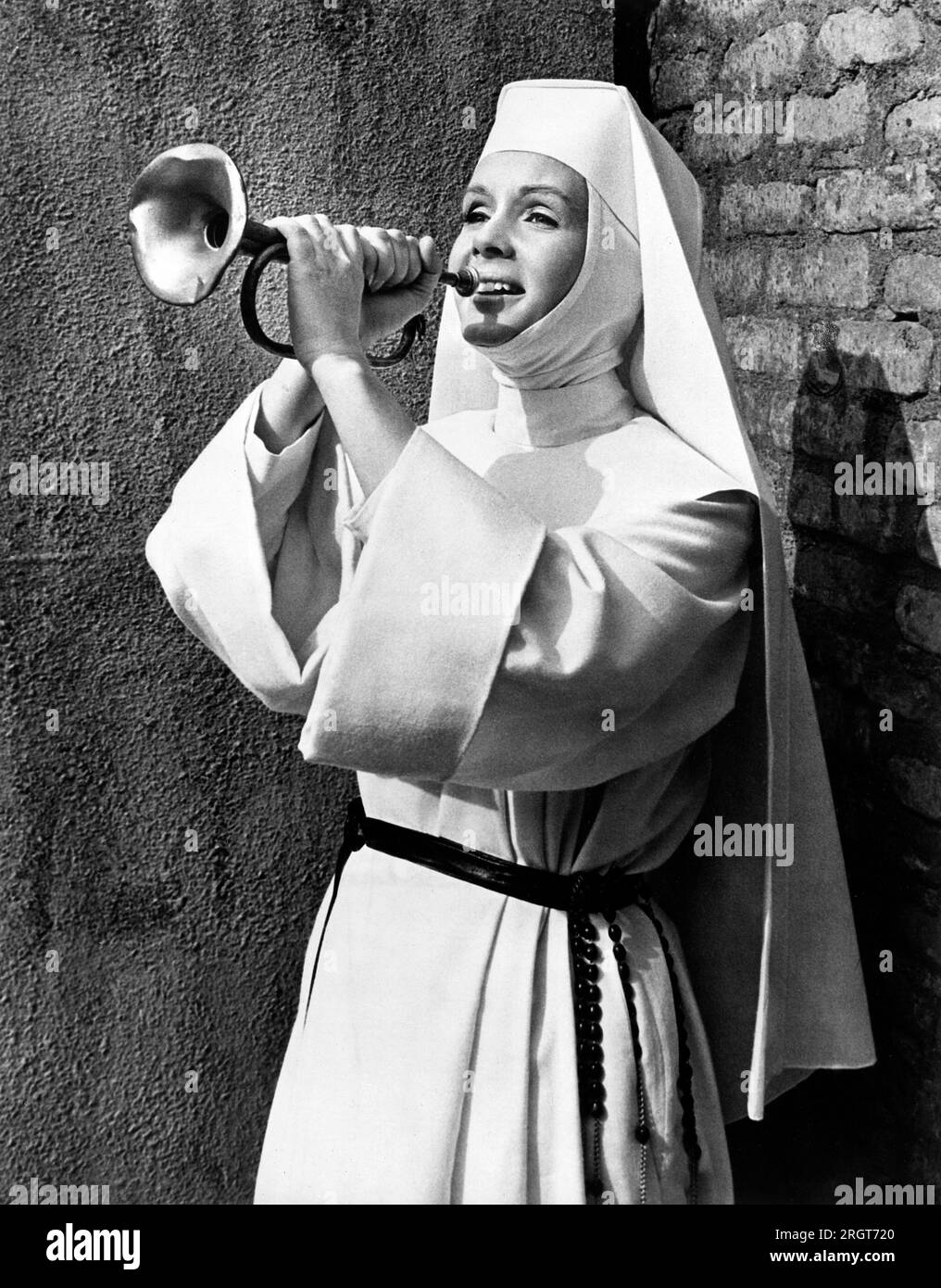 Debbie Reynolds, on-set of the Film, 'The Singing Nun', MGM, 1966 Stock Photo