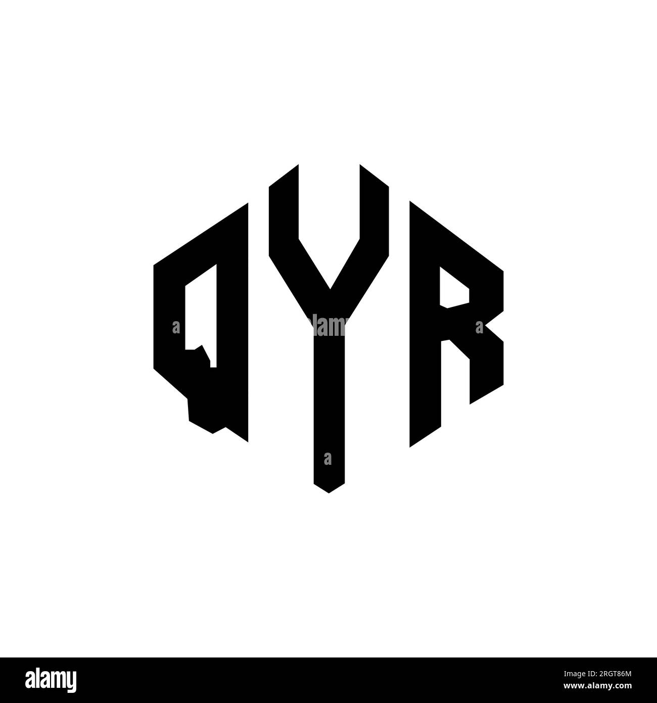 QYR letter logo design with polygon shape. QYR polygon and cube shape ...