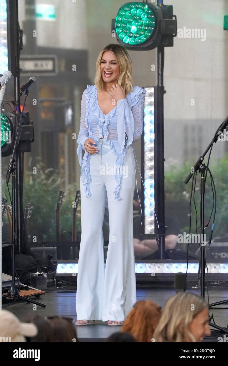 New York, NY, USA. 11th Aug, 2023. Kelsea Ballerini on stage for NBC Today Show Concert Series with Kelsea Ballerini, Rockefeller Plaza, New York, NY August 11, 2023. Credit: Kristin Callahan/Everett Collection/Alamy Live News Stock Photo
