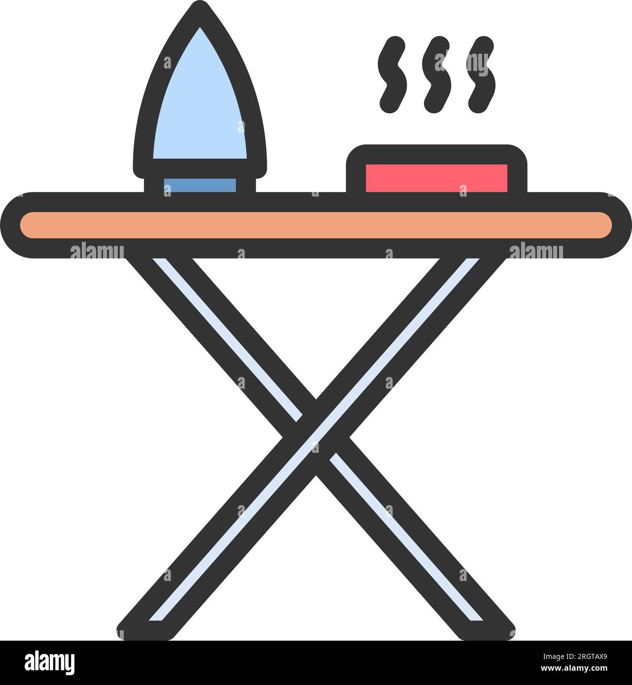 Ironing Board Icon image. Suitable for mobile application. Stock Vector