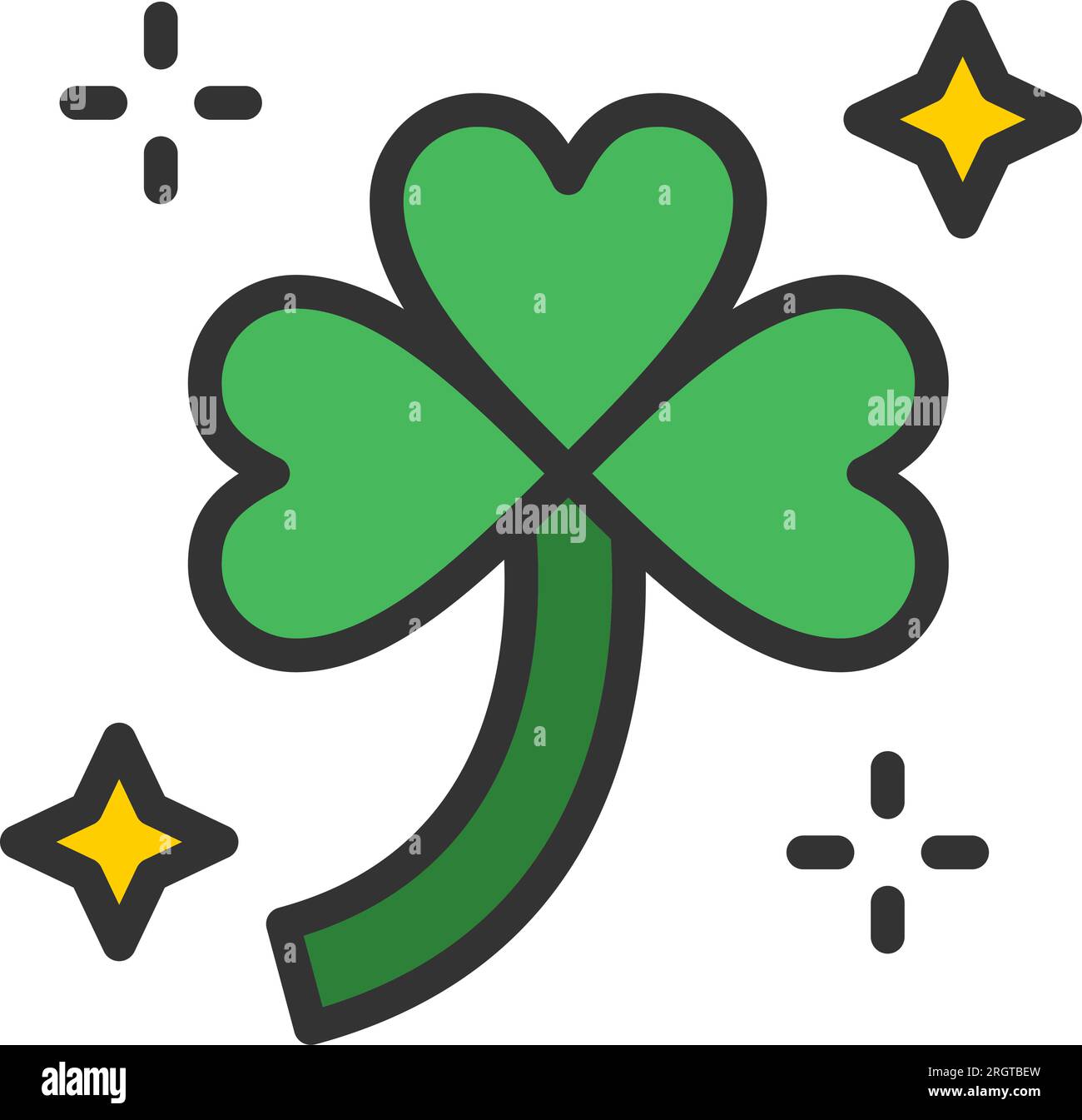Irish Icon image. Suitable for mobile application. Stock Vector