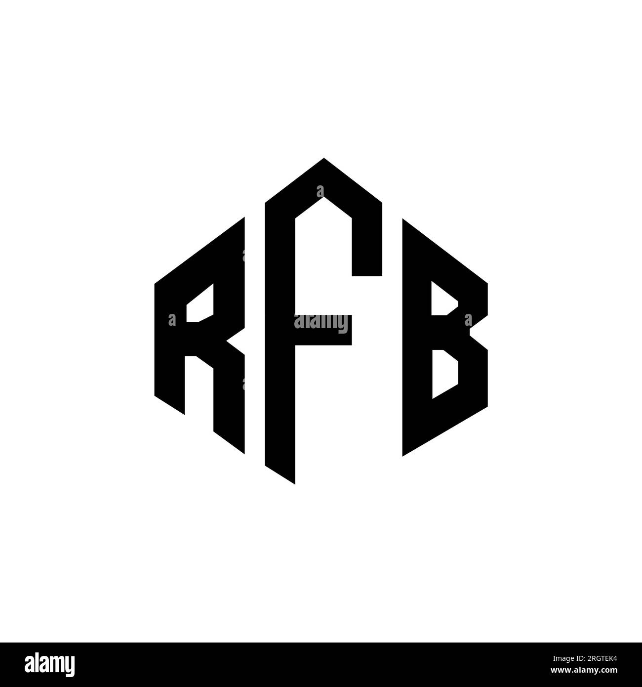 RFB Letter Logo Design With Polygon Shape. RFB Polygon And Cube Shape ...