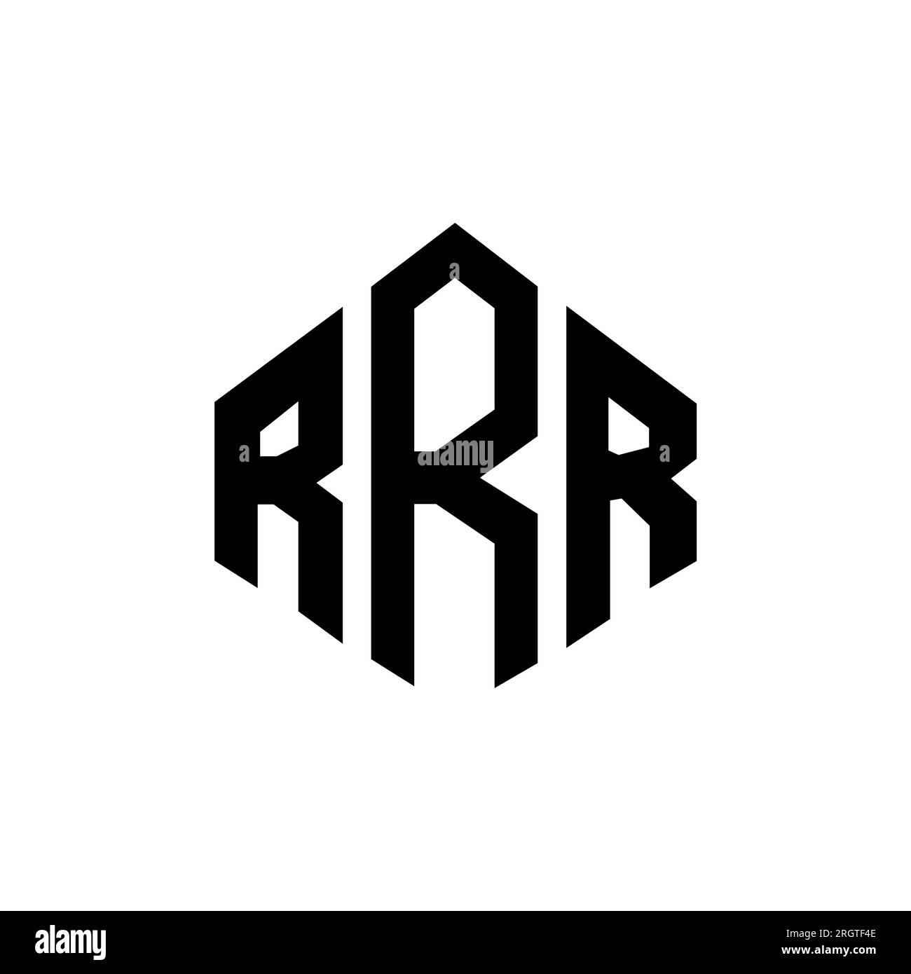 RRR letter logo design with polygon shape. RRR polygon and cube shape
