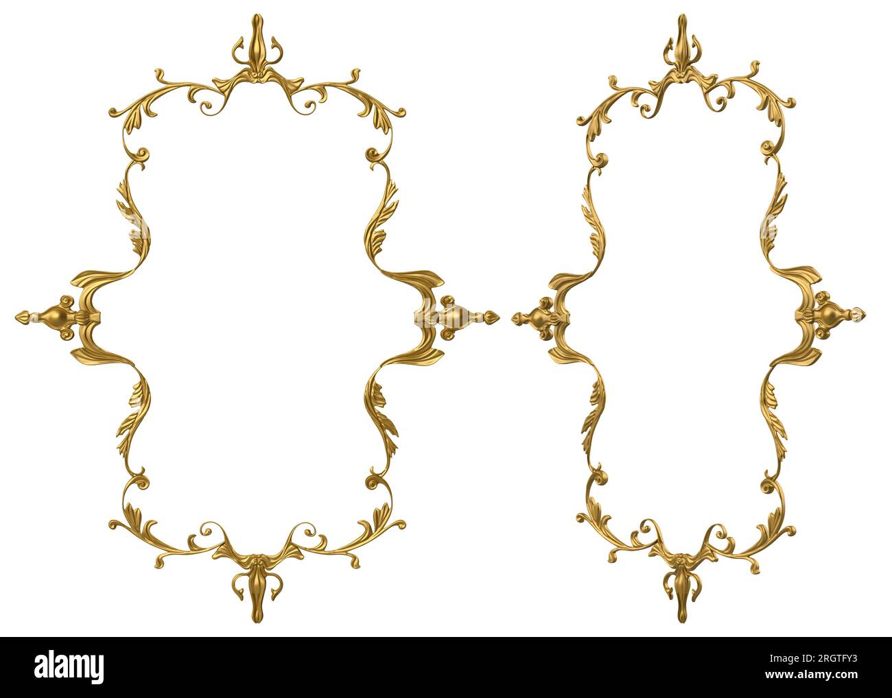 Golden vignette 3d border hi-res stock photography and images - Alamy