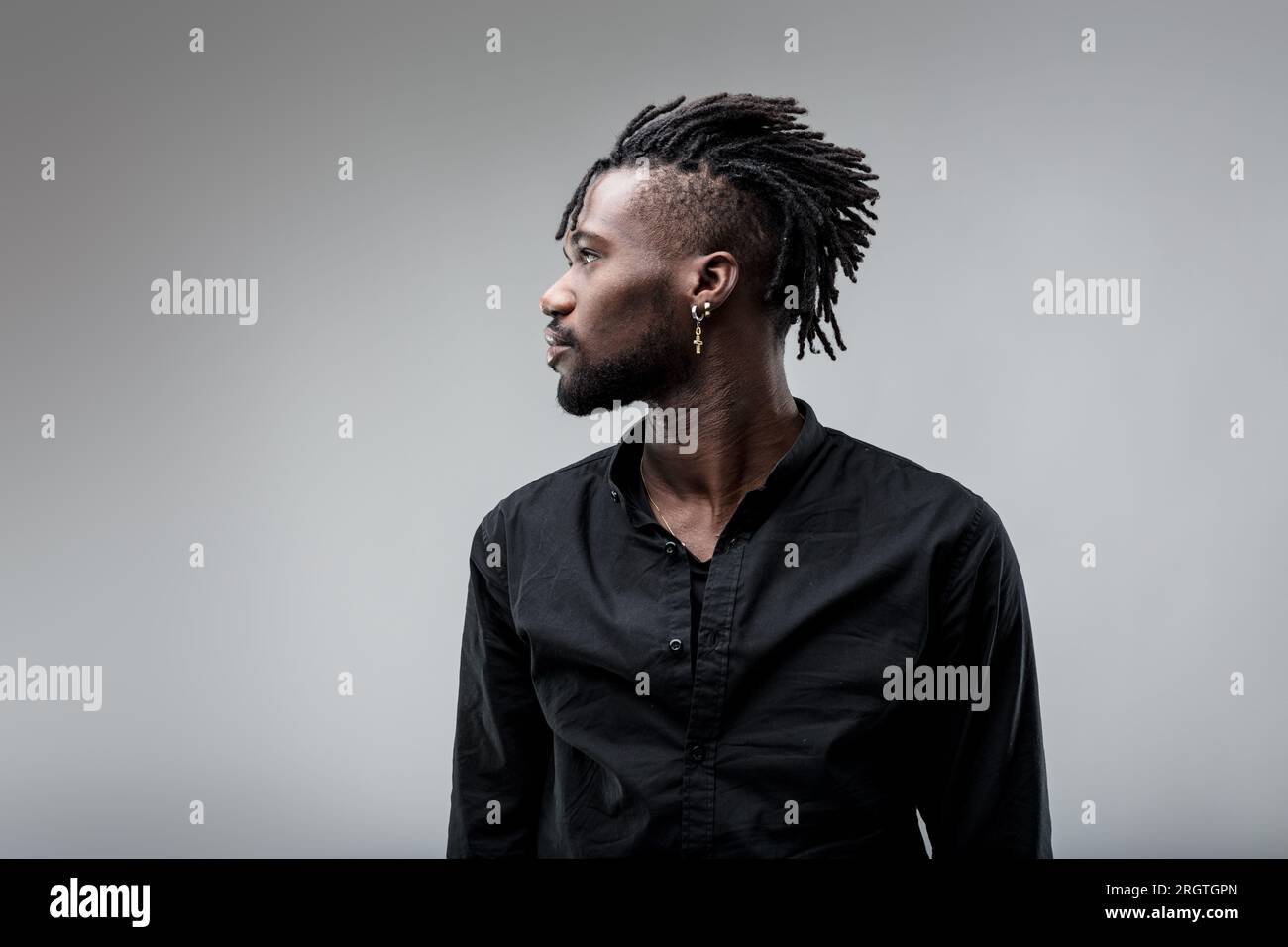 beautiful young black man, with perfect features, muscular yet slim ...