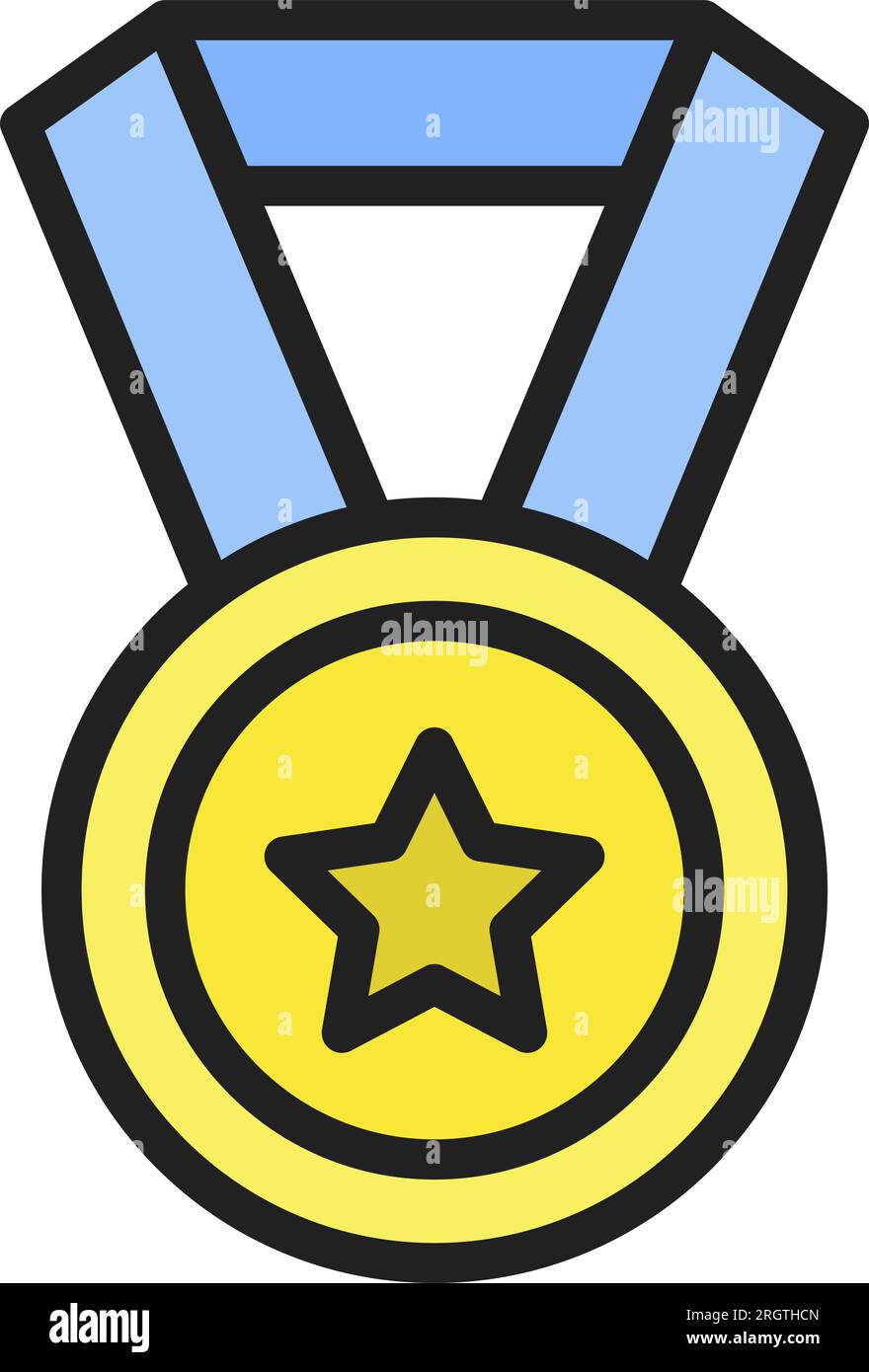 Medal Award Icon image. Suitable for mobile application. Stock Vector