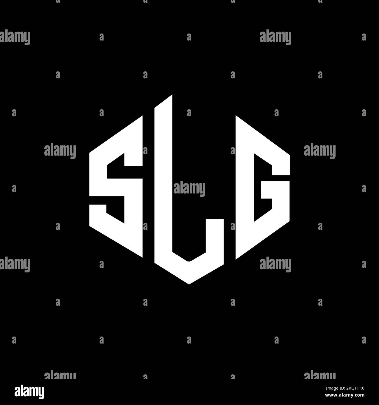 SLG letter logo design with polygon shape. SLG polygon and cube shape