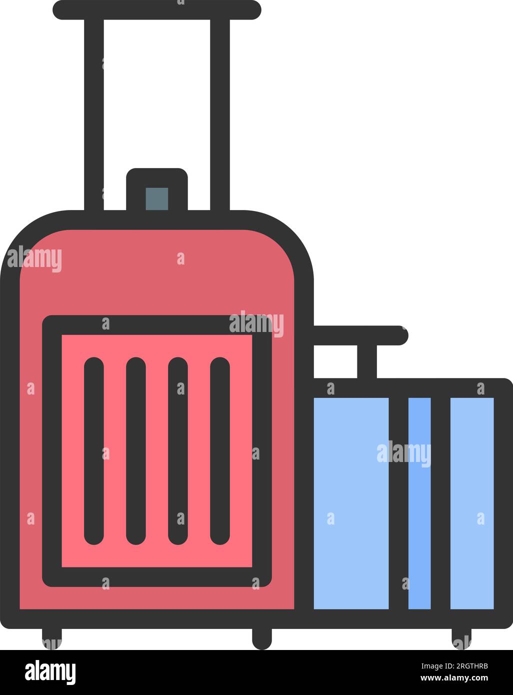 Luggage Icon image. Suitable for mobile application. Stock Vector