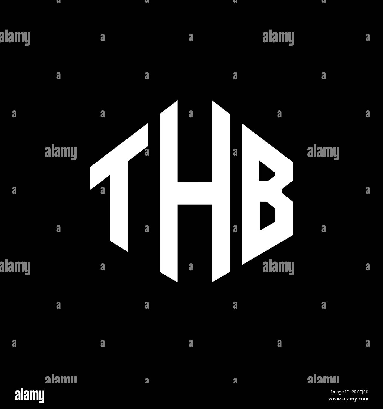 THB letter logo design with polygon shape. THB polygon and cube shape