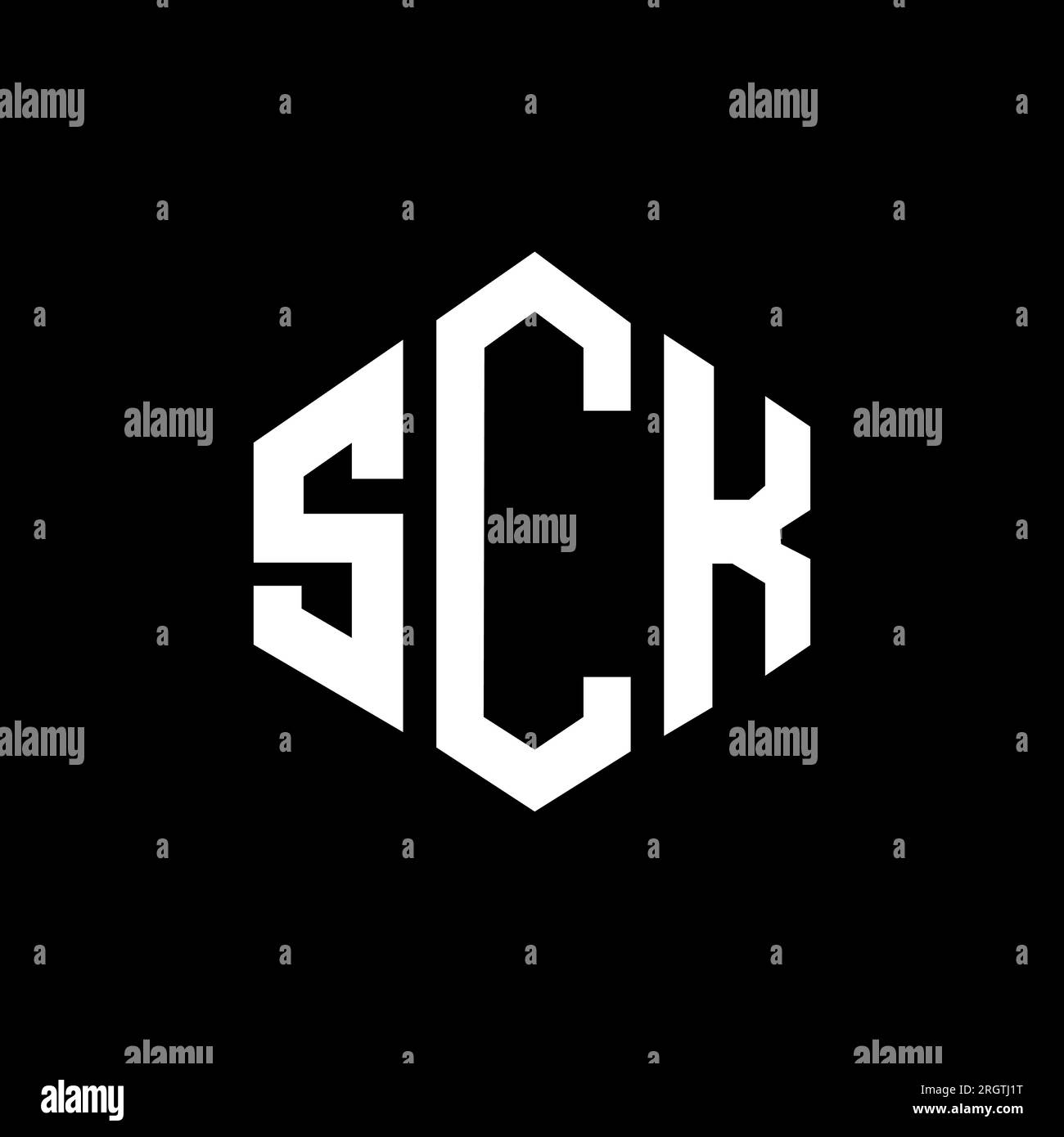 SCK letter logo design with polygon shape. SCK polygon and cube shape ...