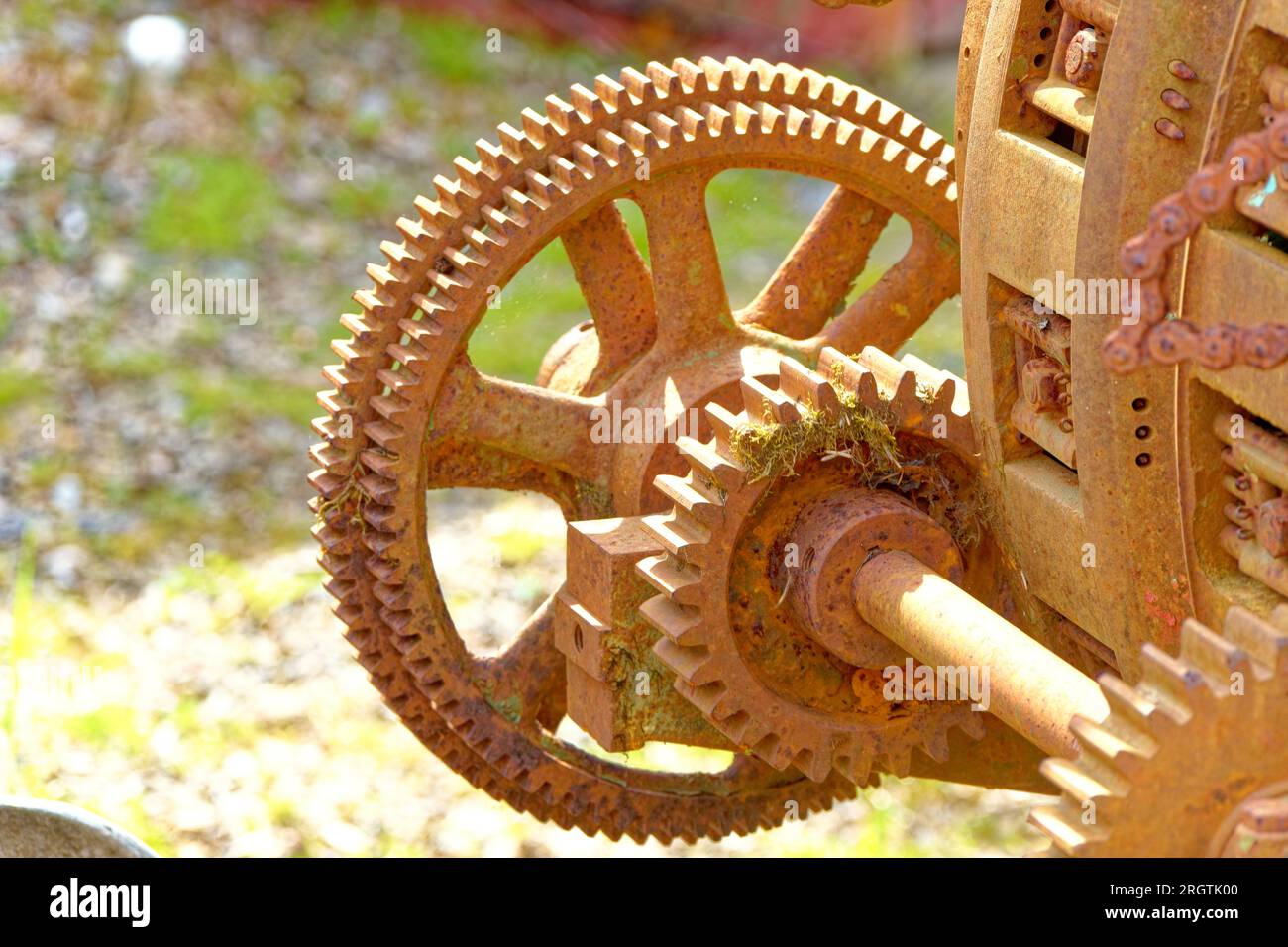 Defunct Machine Old rusty machine parts from the defunct cannery in Icy Strait, Alaska ...