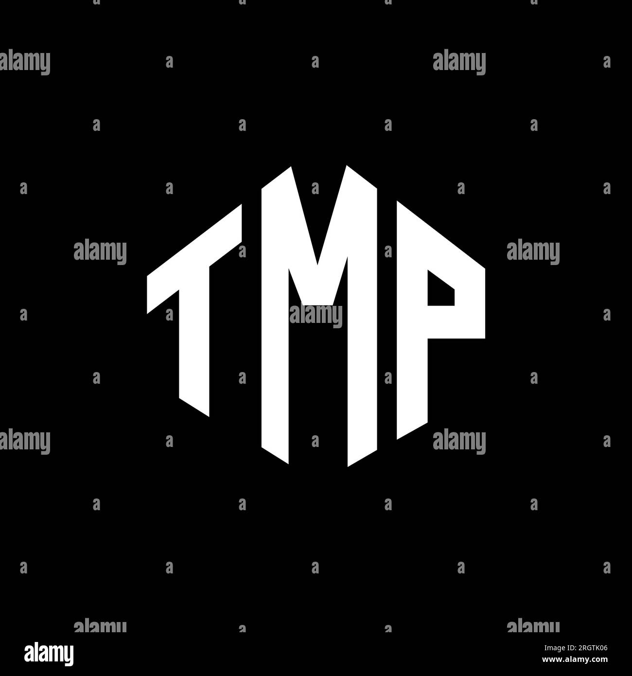 TMP letter logo design with polygon shape. TMP polygon and cube shape ...
