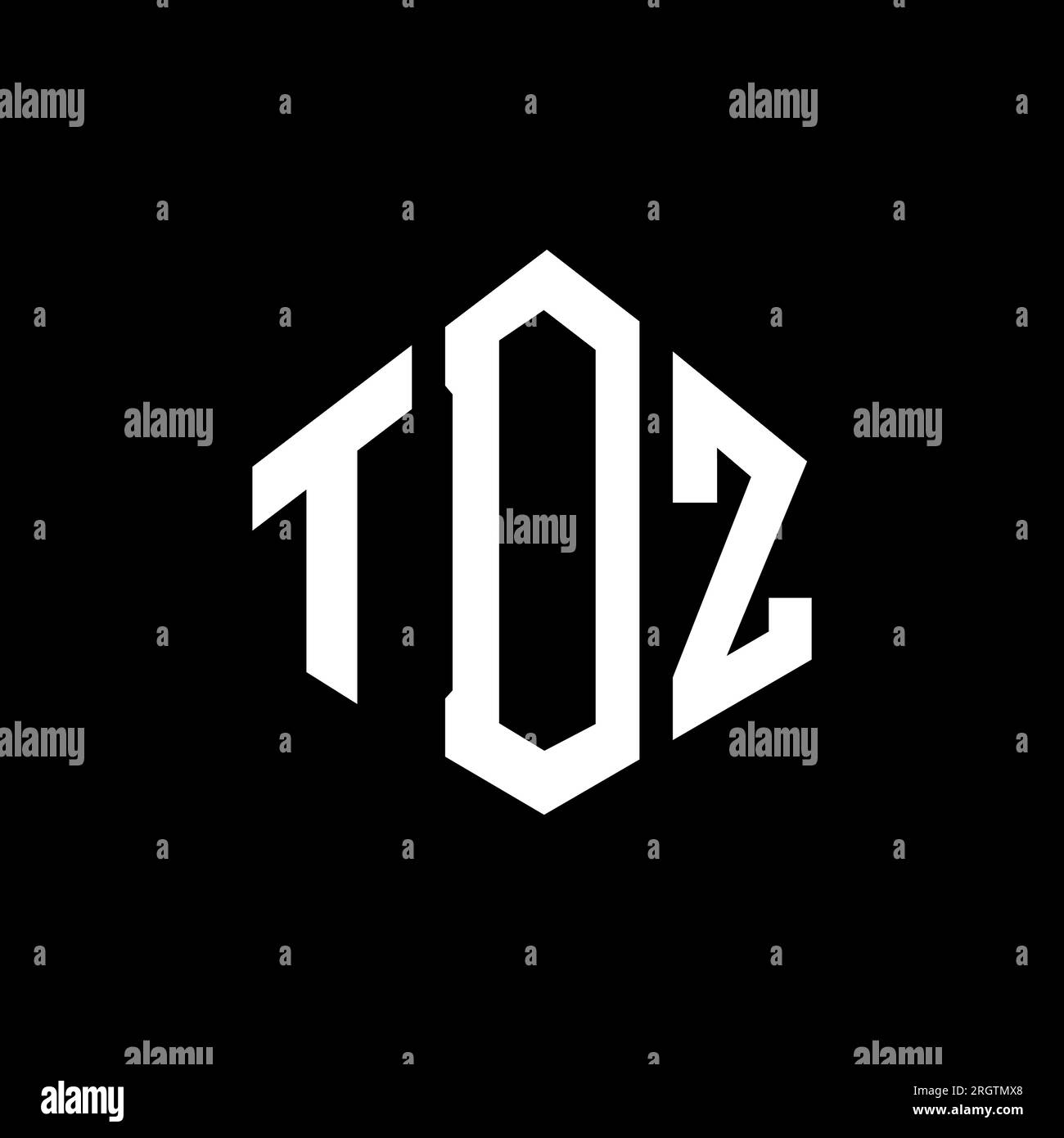 TDZ letter logo design with polygon shape. TDZ polygon and cube shape ...