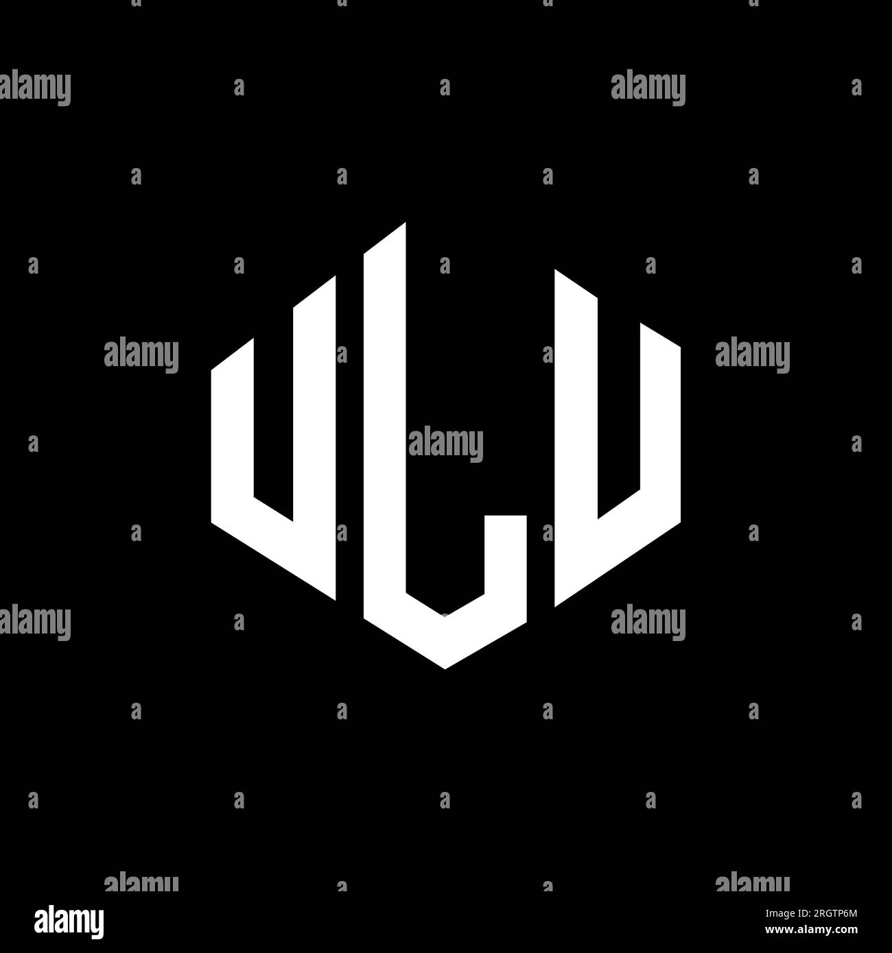 ULU letter logo design with polygon shape. ULU polygon and cube shape