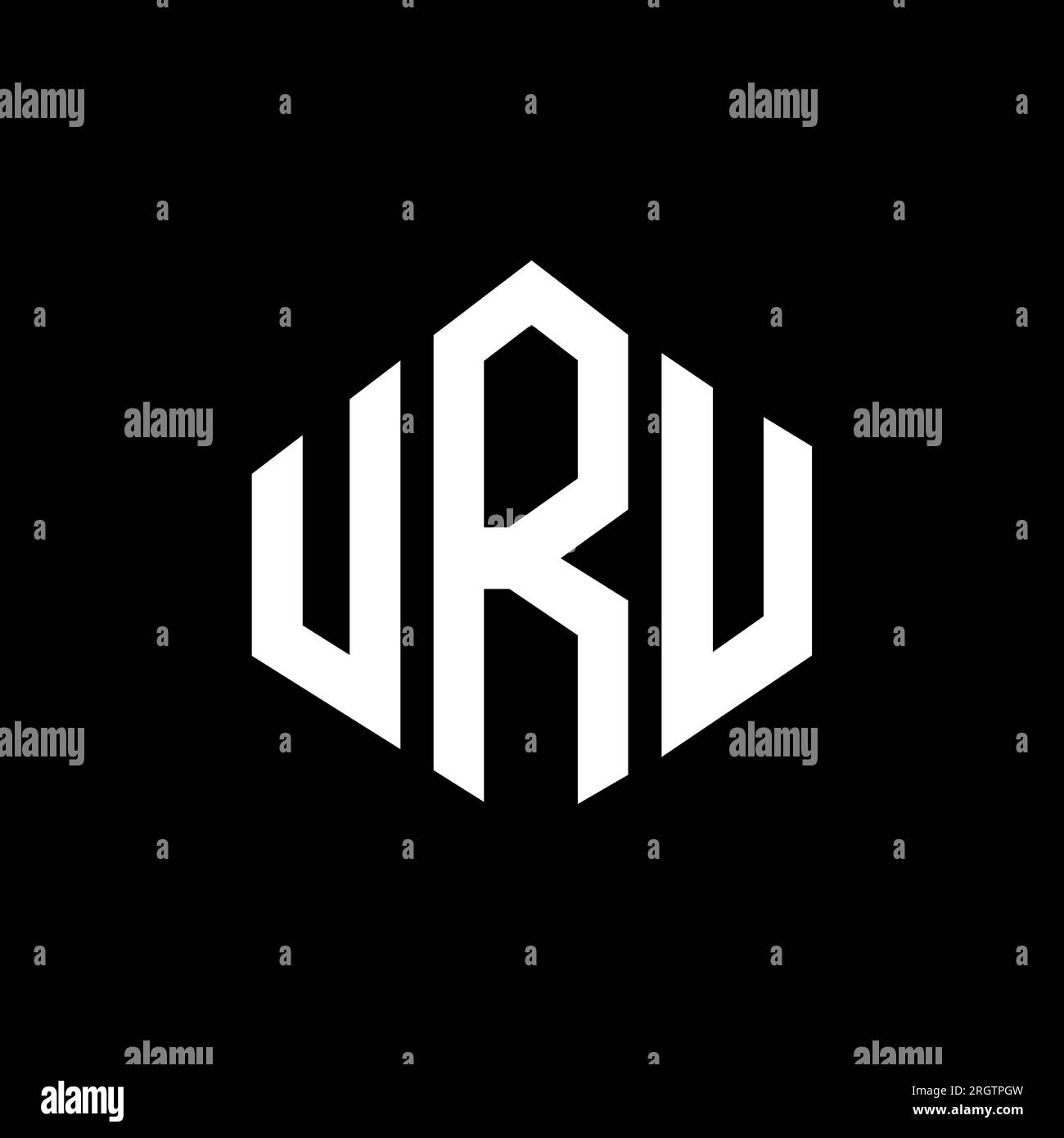 URU letter logo design with polygon shape. URU polygon and cube shape ...