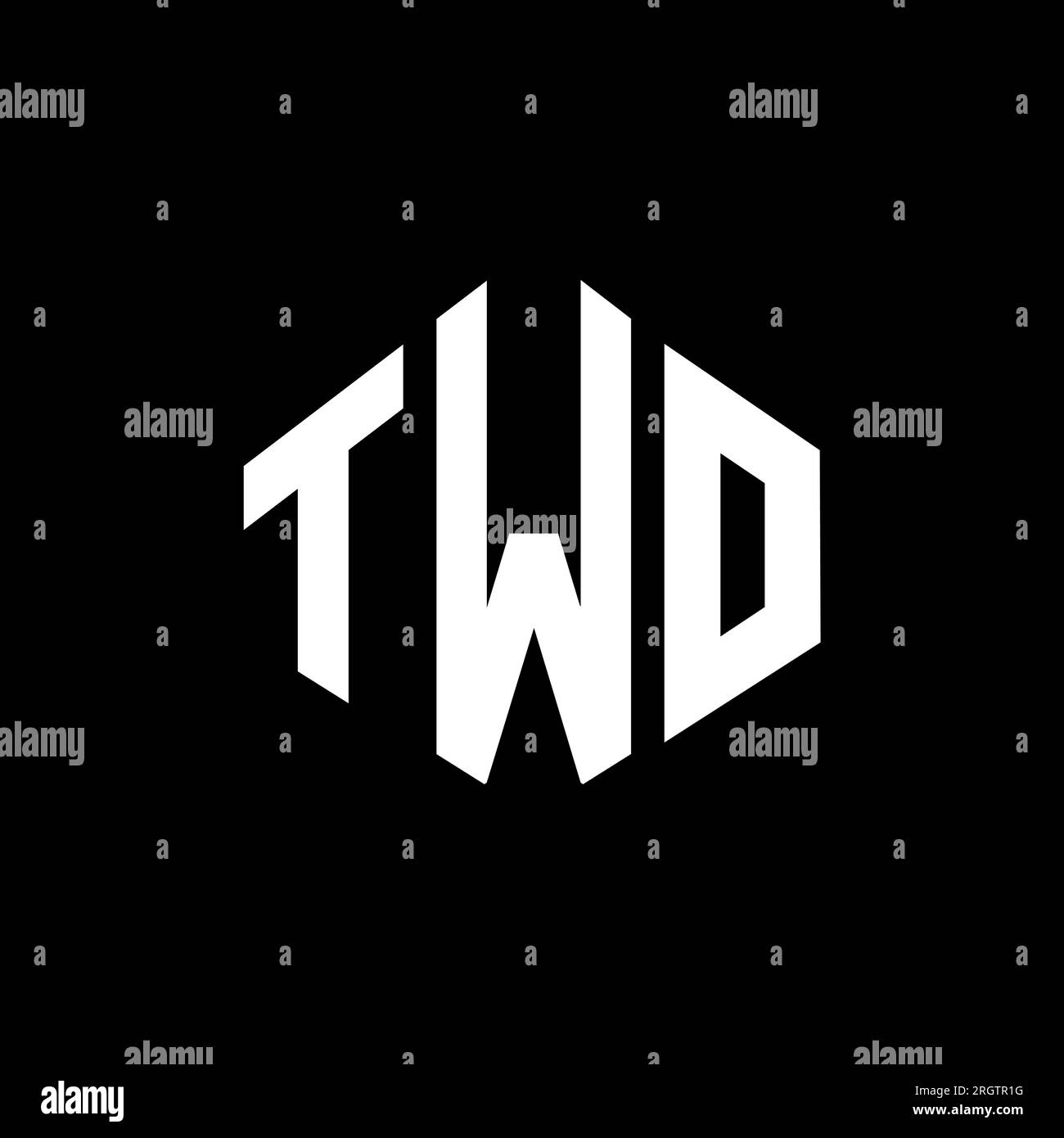 TWO letter logo design with polygon shape. TWO polygon and cube shape ...