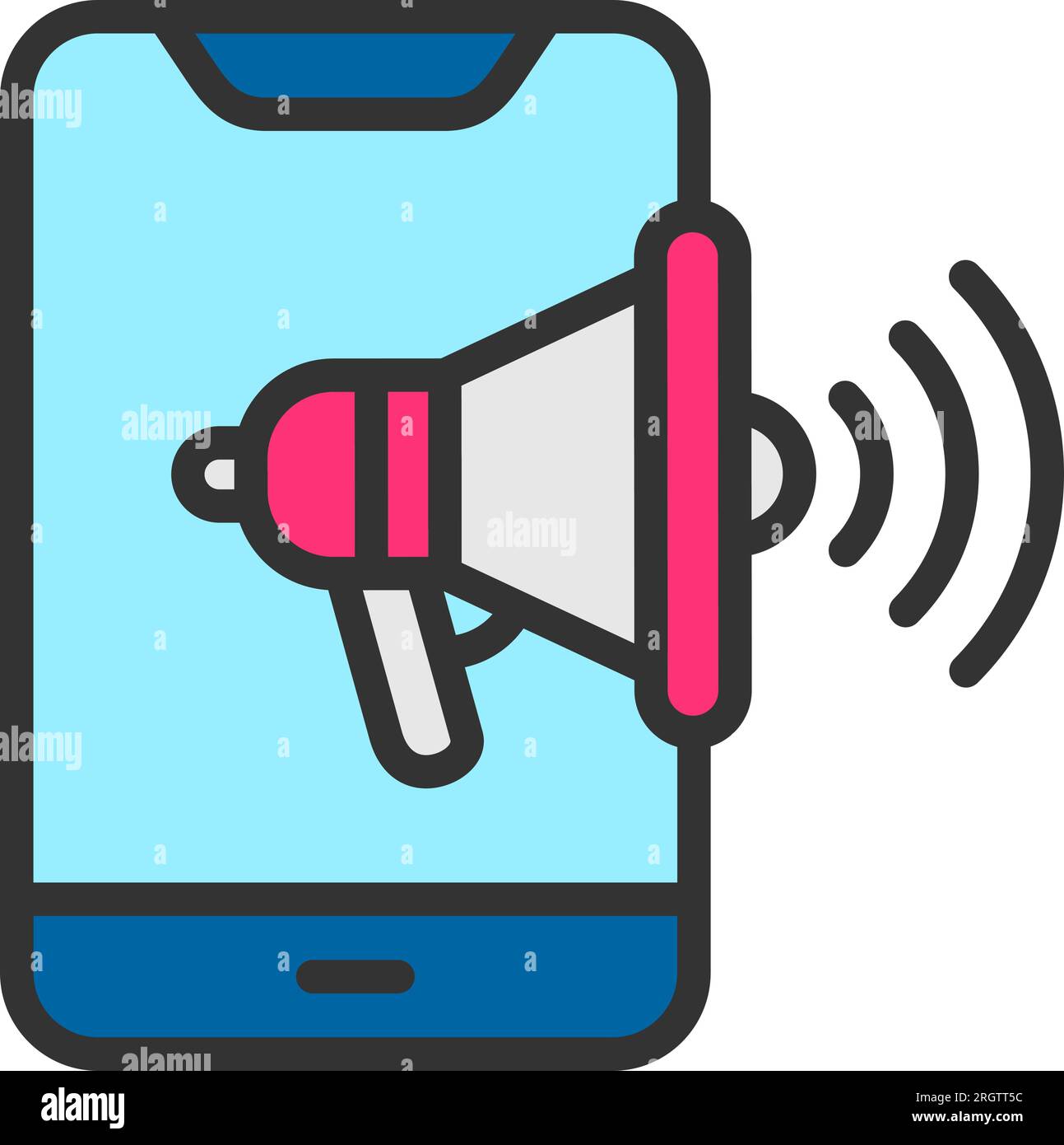 Mobile Marketing Icon image. Suitable for mobile application. Stock Vector