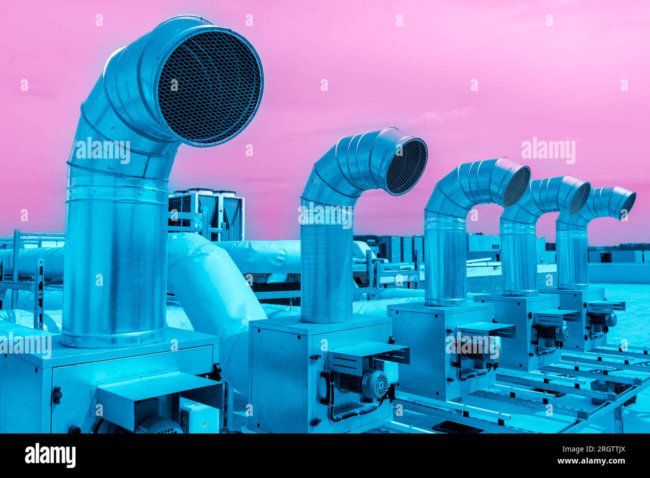 The air conditioning and ventilation system of a large industrial
