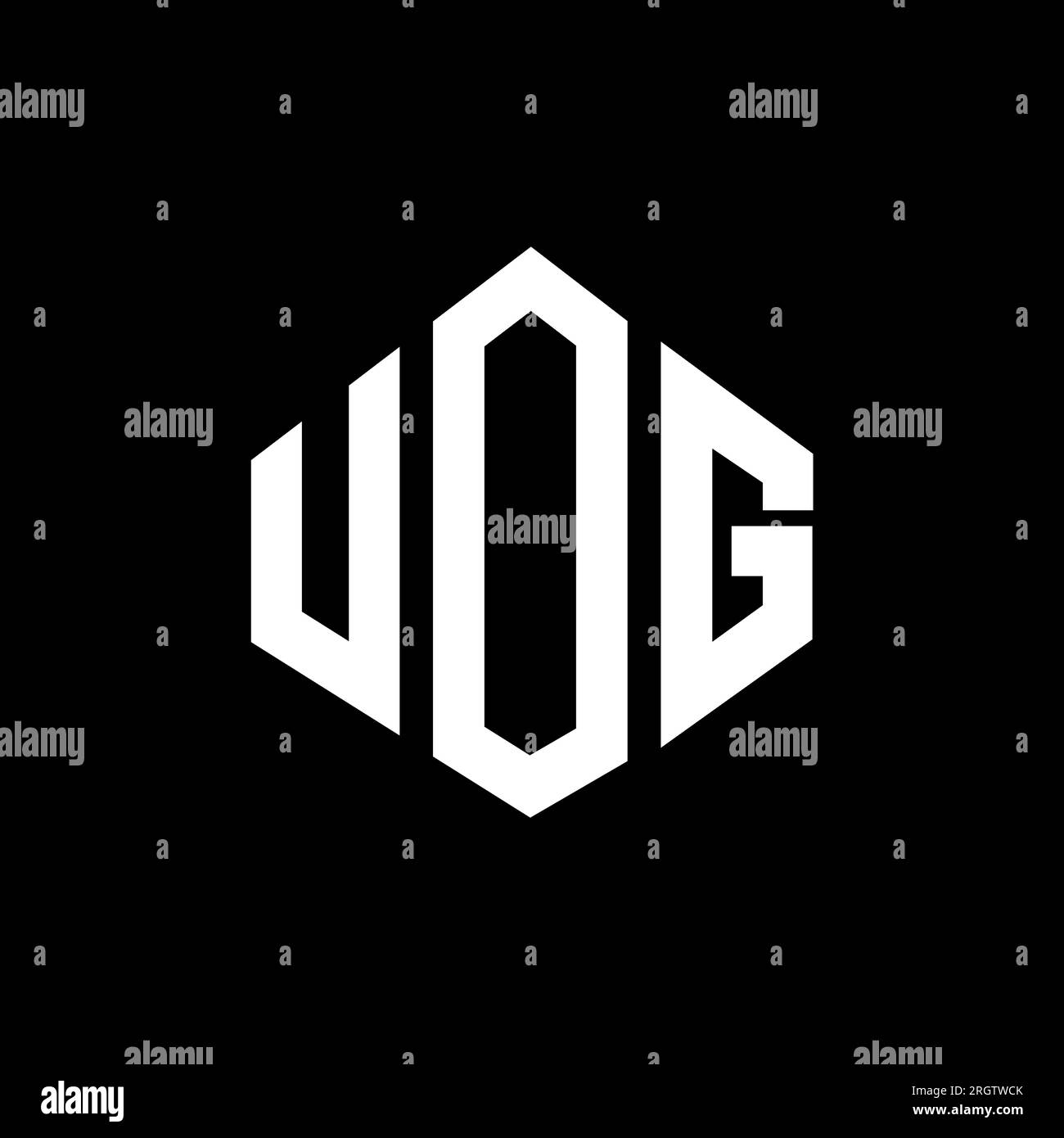 Uog monogram black and white stock photos images alamy