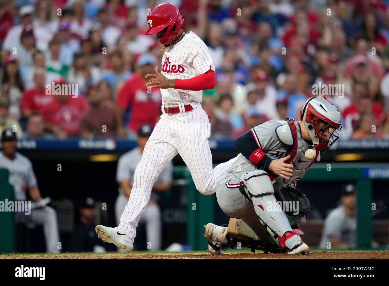 Minnesota Twins' Ryan Jeffers plays during a baseball game, Friday, Aug.  11, 2023, in Philadelphia. (AP Photo/Matt Slocum Stock Photo - Alamy