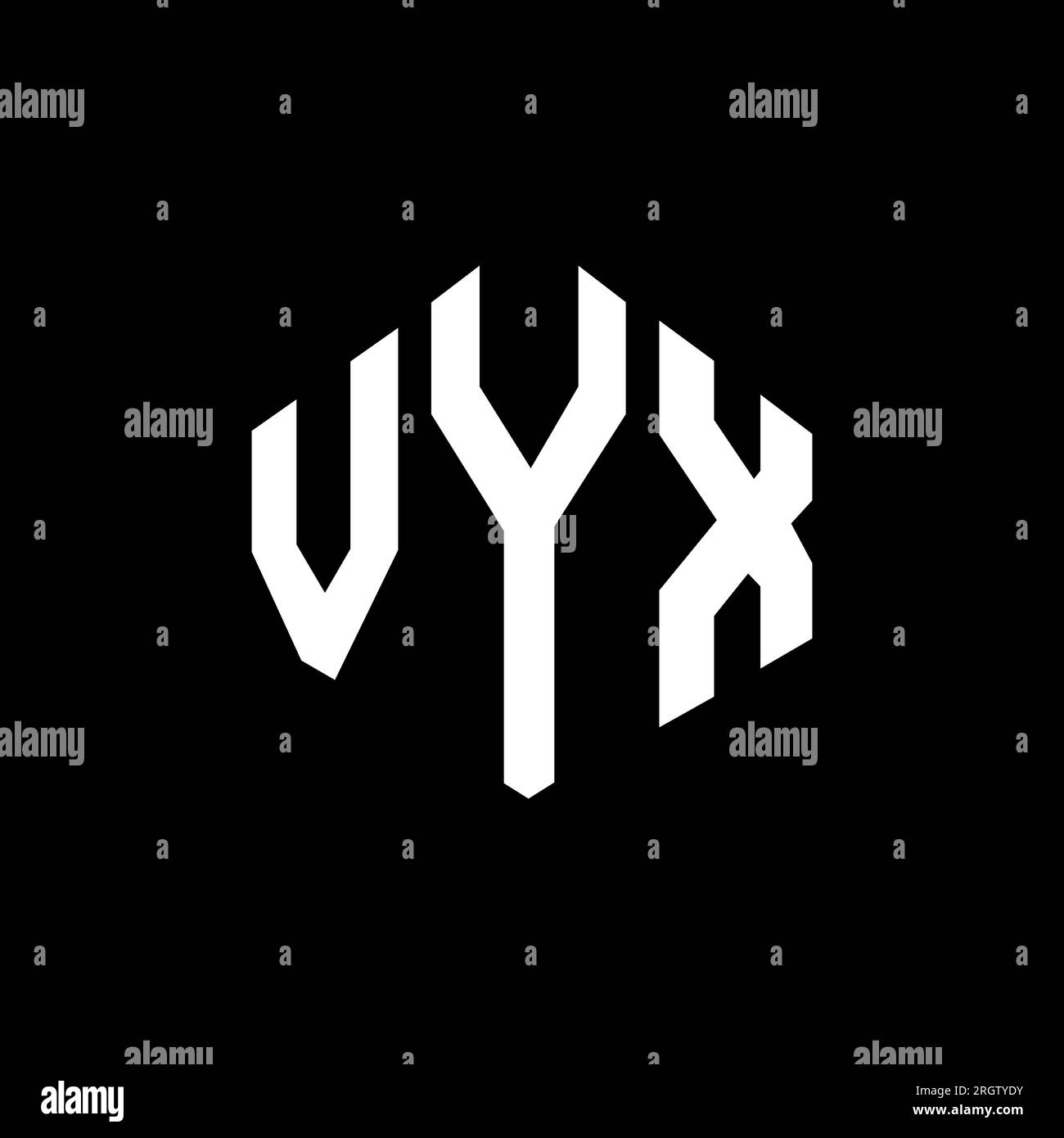 VYX letter logo design with polygon shape. VYX polygon and cube shape