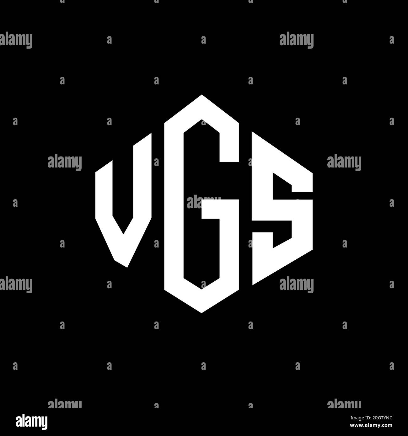 VGS letter logo design with polygon shape. VGS polygon and cube shape