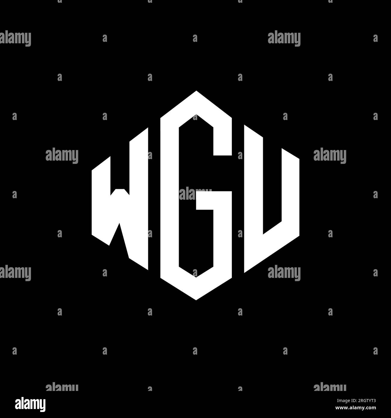 WGU Letter Logo Design With Polygon Shape. WGU Polygon And Cube Shape ...