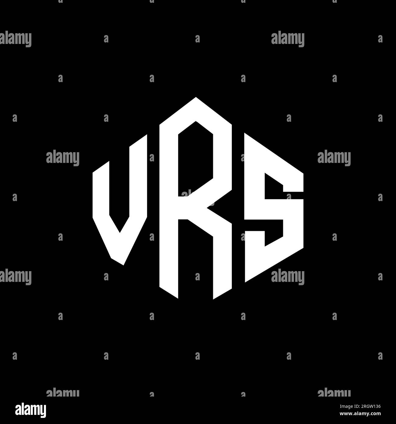 VRS letter logo design with polygon shape. VRS polygon and cube shape