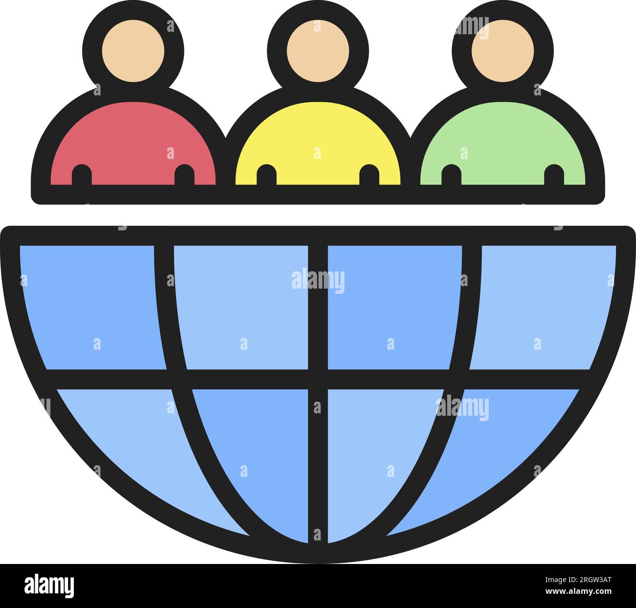 Outsource Icon Image. Stock Vector