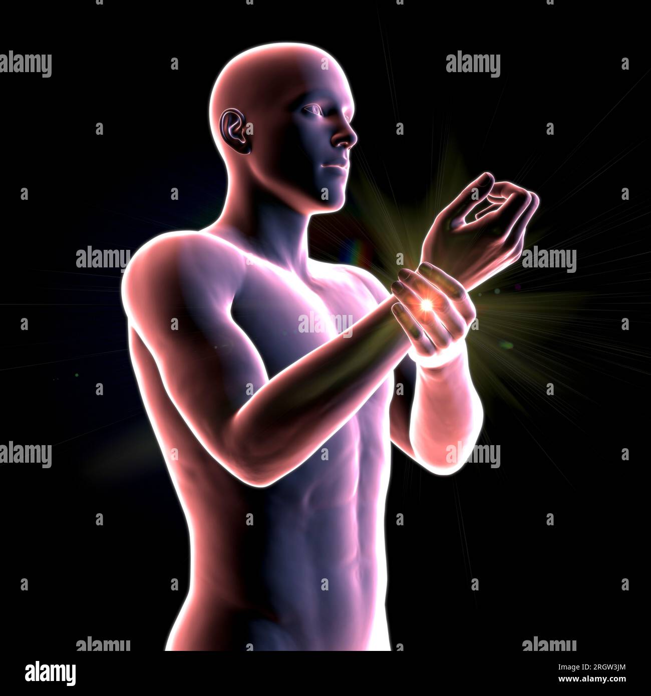 Wrist pain, illustration Stock Photo Alamy