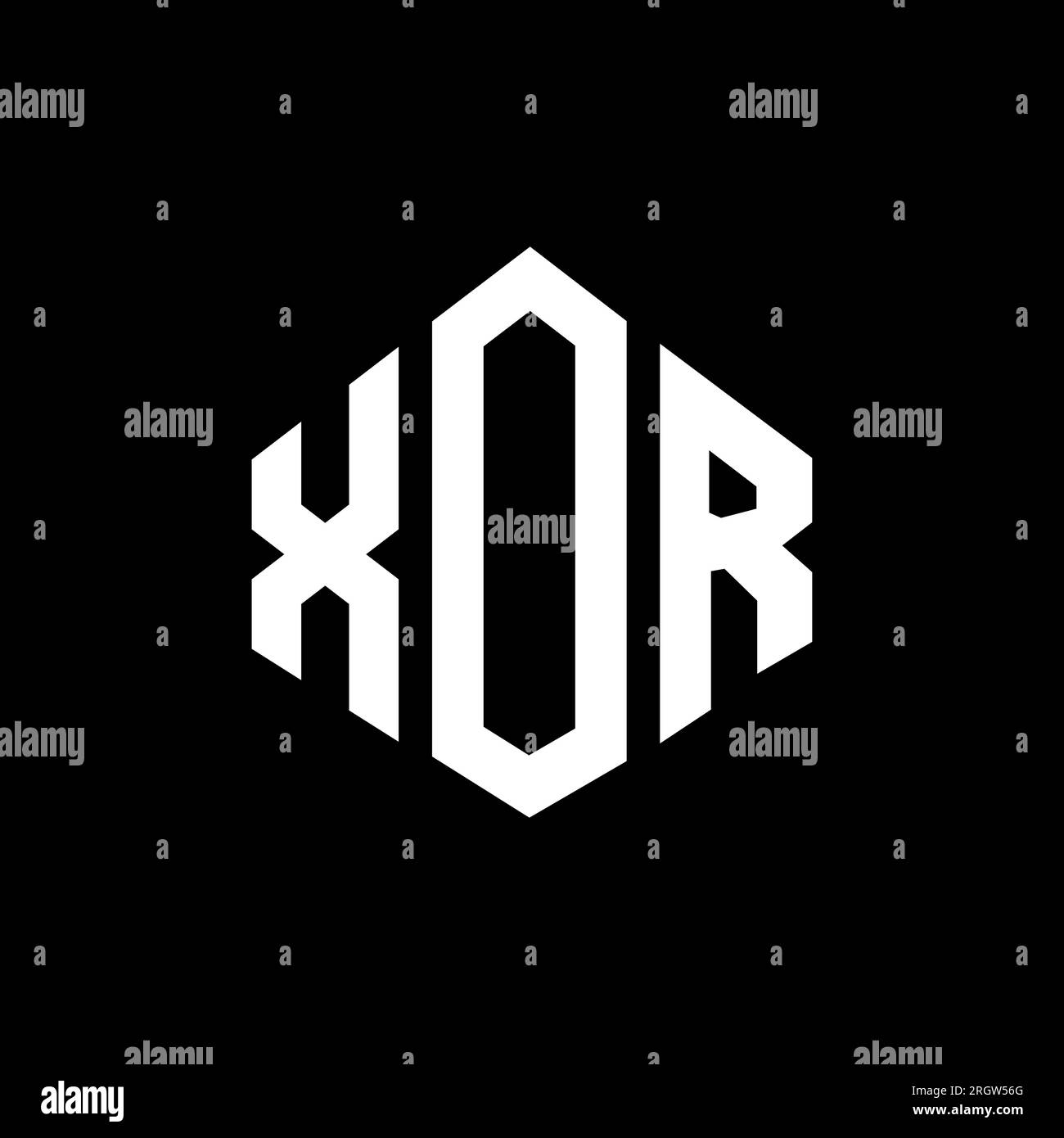 XOR letter logo design with polygon shape. XOR polygon and cube shape