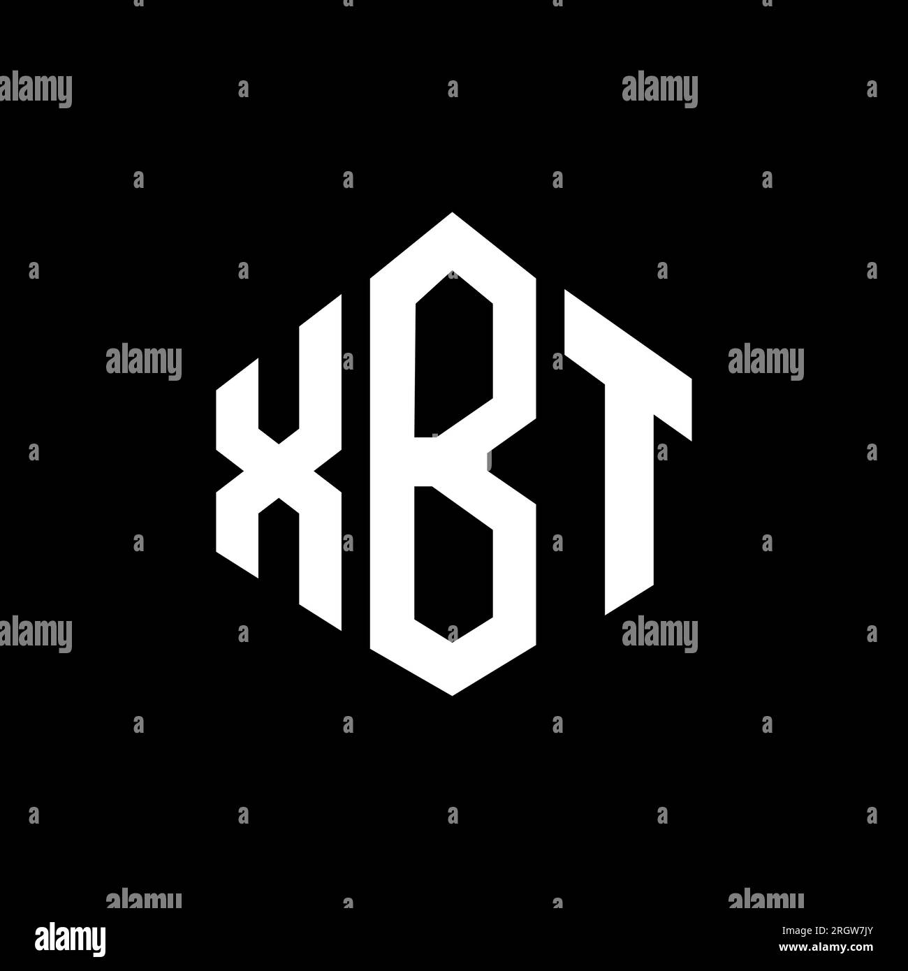 XBT letter logo design with polygon shape. XBT polygon and cube shape ...