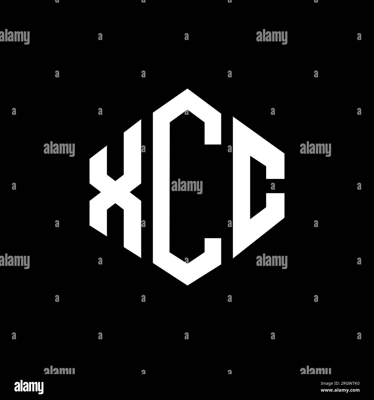 XCC letter logo design with polygon shape. XCC polygon and cube shape logo design. XCC hexagon vector logo template white and black colors. XCC monogr Stock Vector
