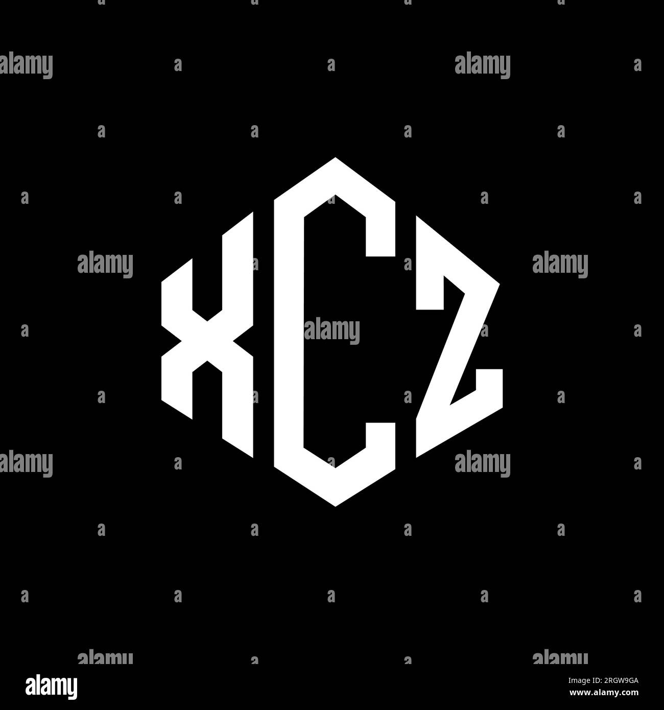 XCZ letter logo design with polygon shape. XCZ polygon and cube shape ...