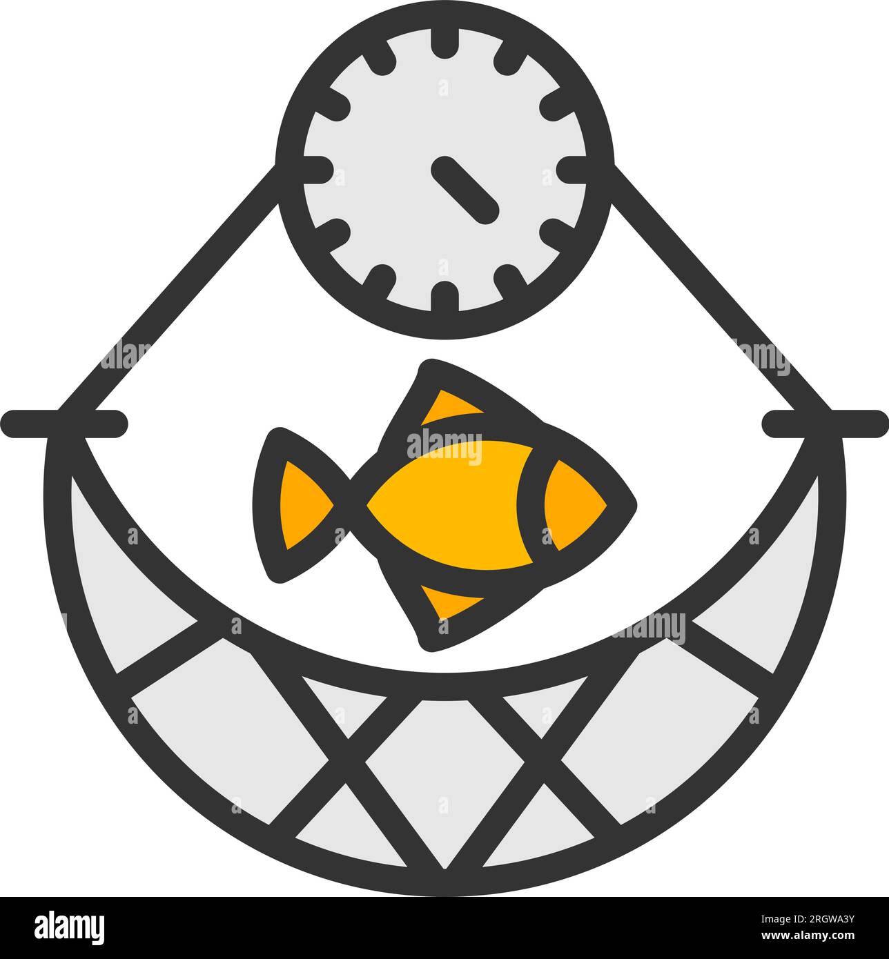 Overfishing Icon image. Suitable for mobile application. Stock Vector
