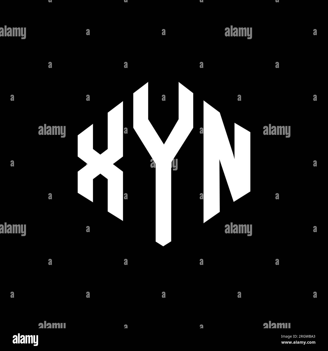 XYN letter logo design with polygon shape. XYN polygon and cube shape ...