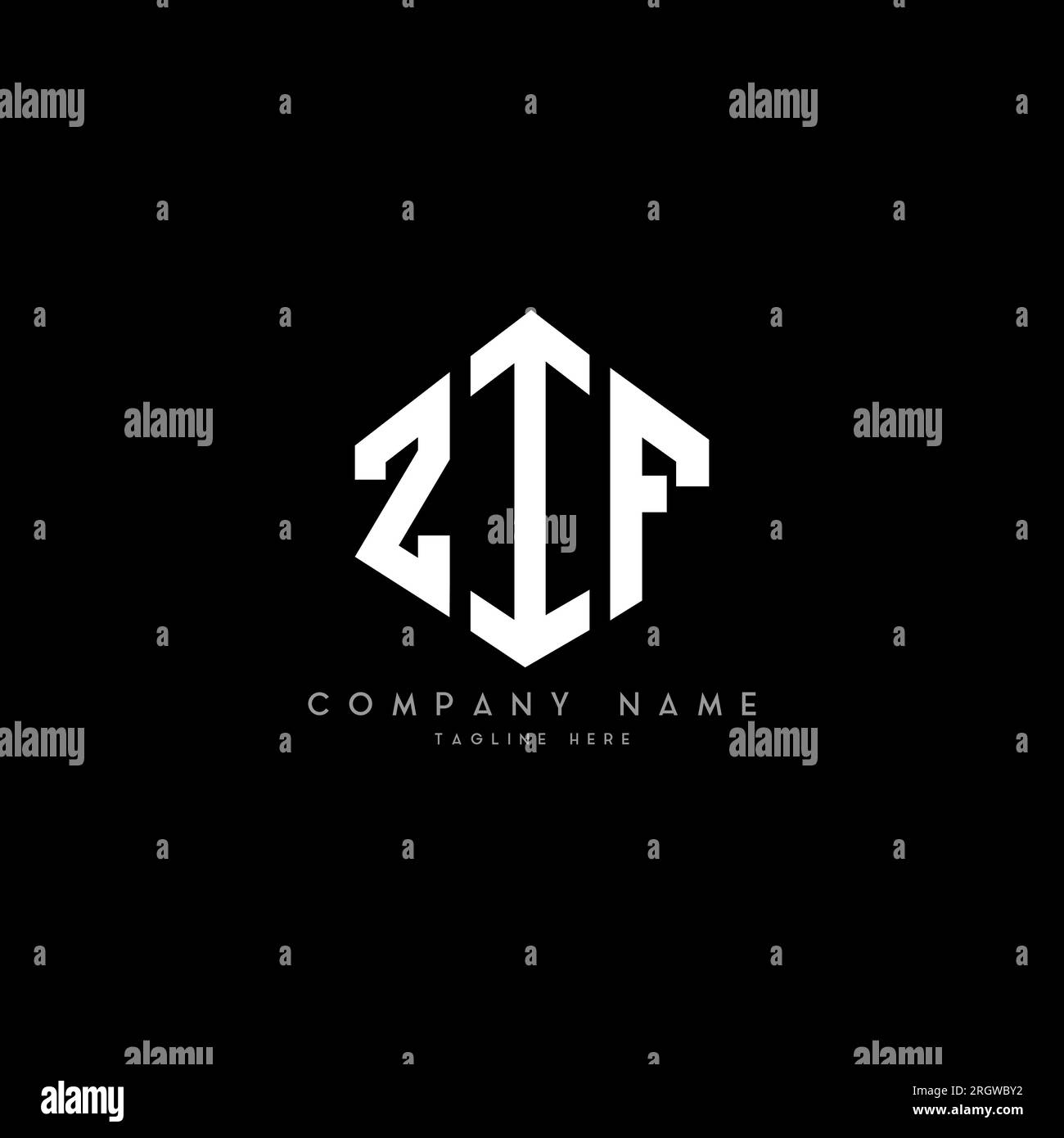 ZIF letter logo design with polygon shape. ZIF polygon and cube shape ...