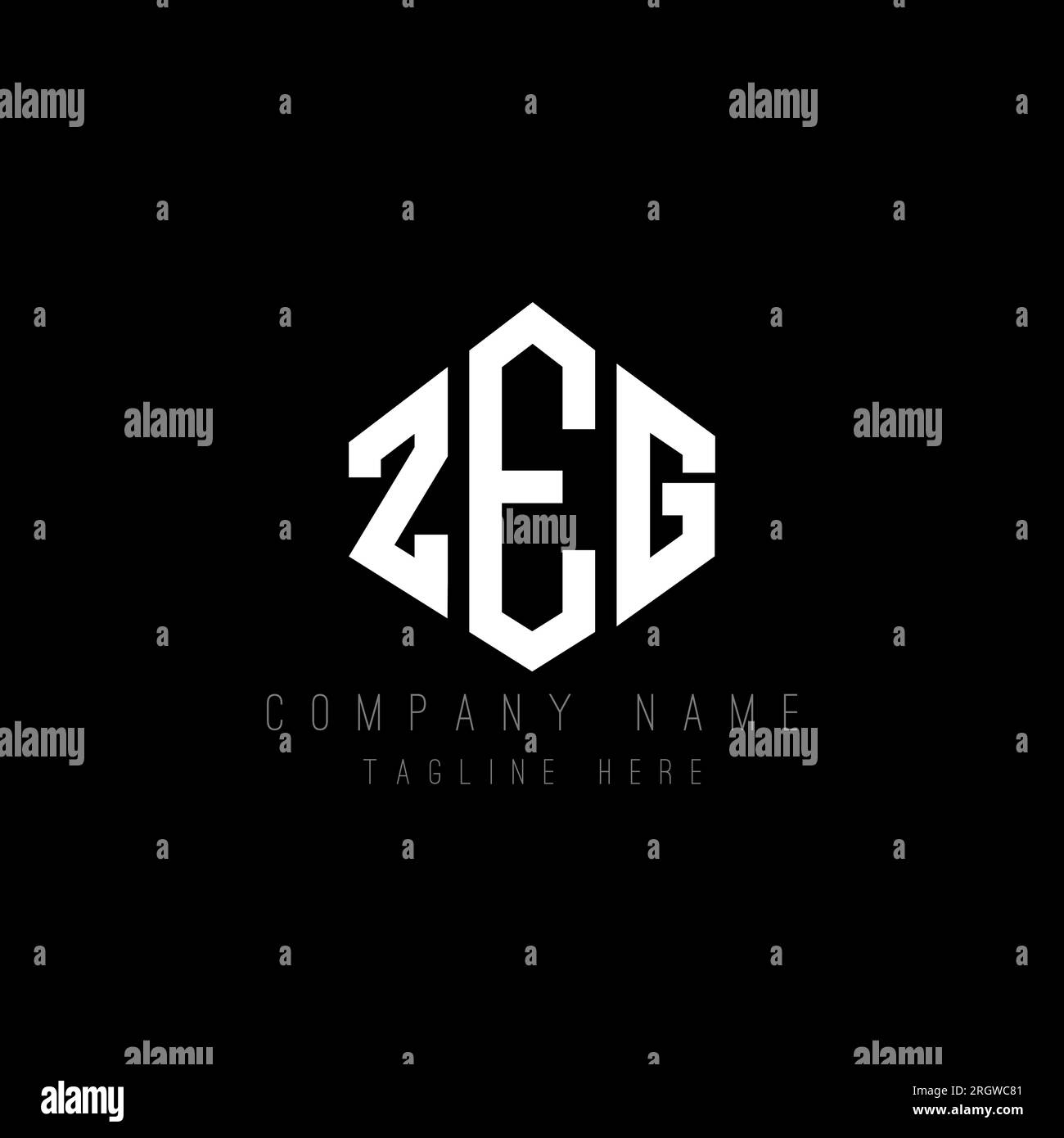 ZEG letter logo design with polygon shape. ZEG polygon and cube shape ...