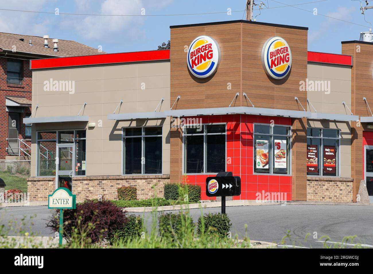 Danville, United States. 11th Aug, 2023. An exterior view of Burger