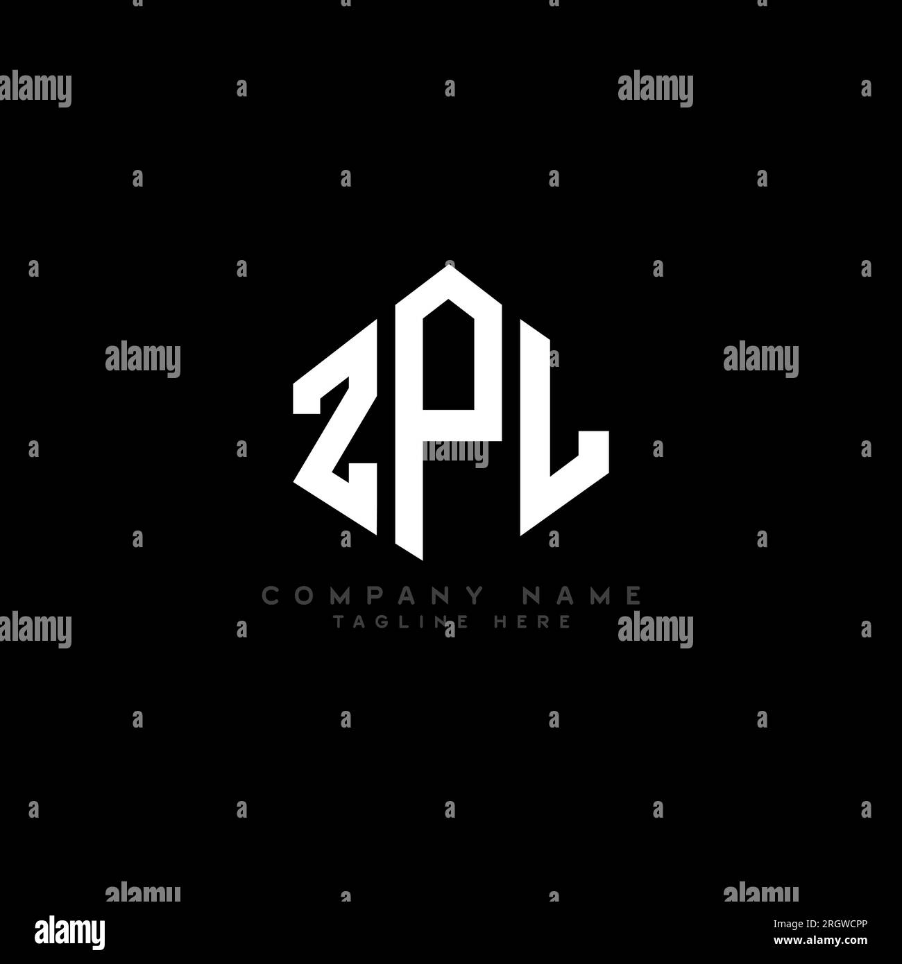 ZPL letter logo design with polygon shape. ZPL polygon and cube shape