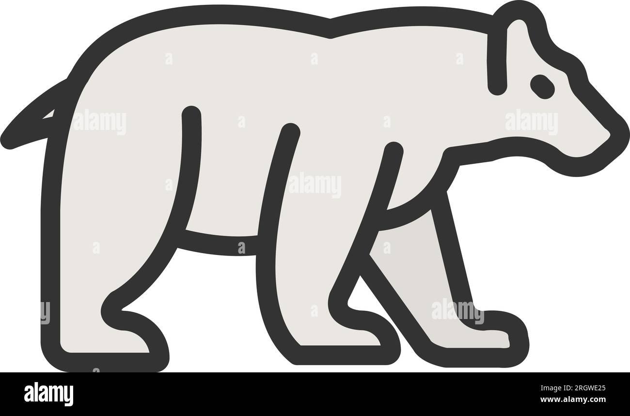 Polar Bear Icon image. Suitable for mobile application. Stock Vector