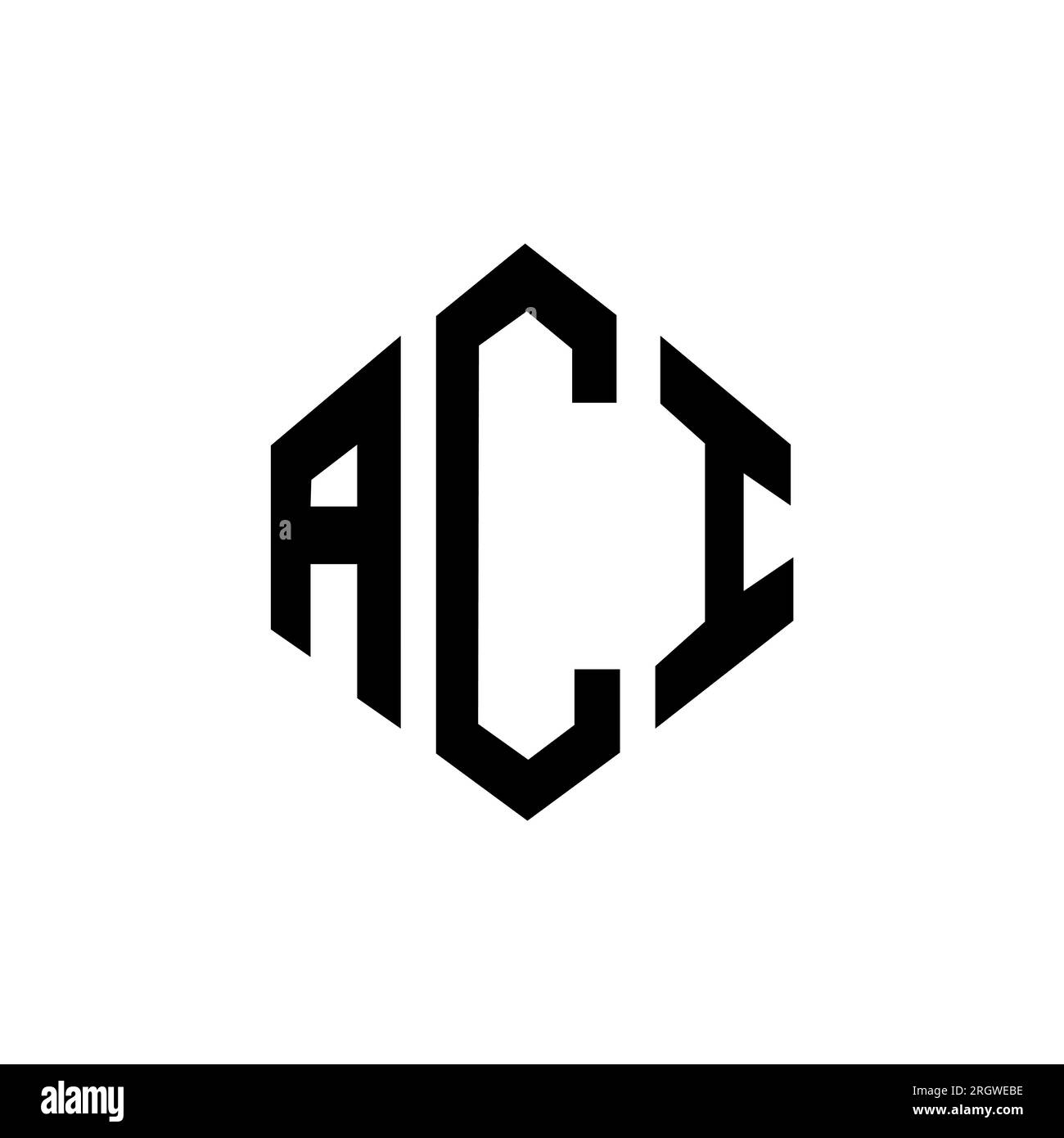 ACI letter logo design with polygon shape. ACI polygon and cube shape ...