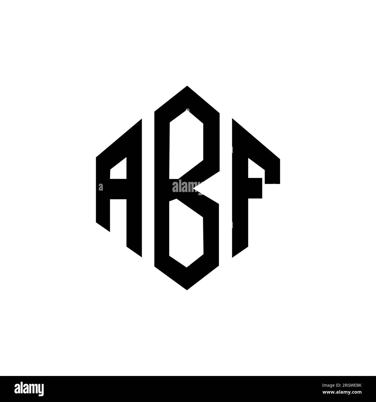 ABF letter logo design with polygon shape. ABF polygon and cube shape ...