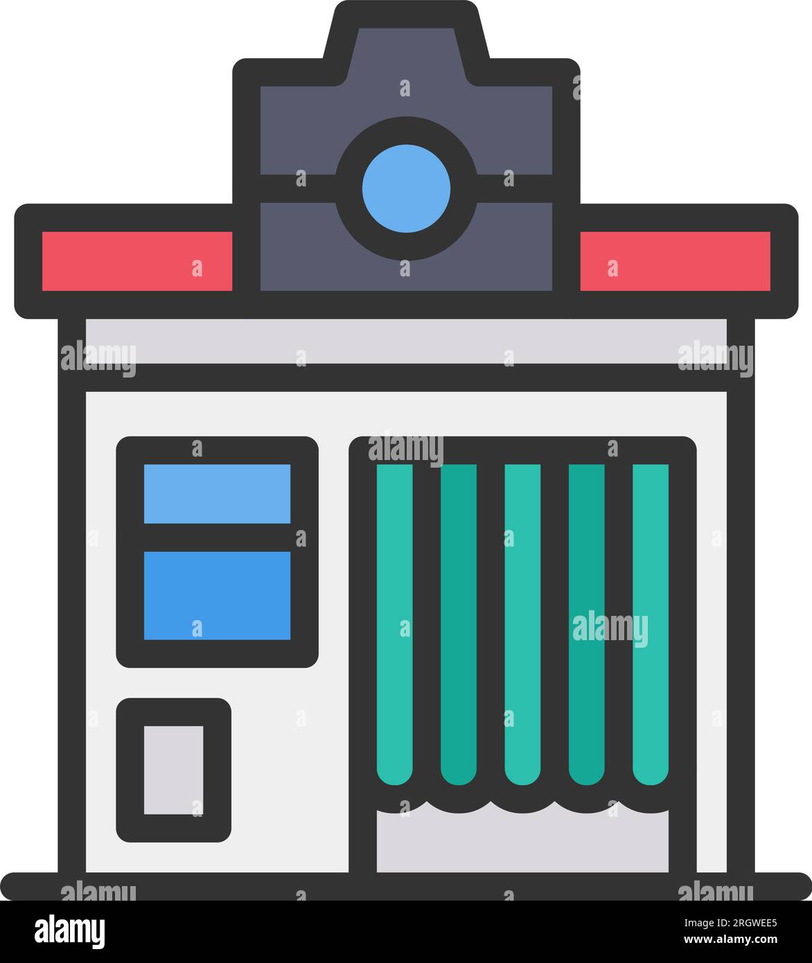 Photo Booth Icon image. Suitable for mobile application. Stock Vector