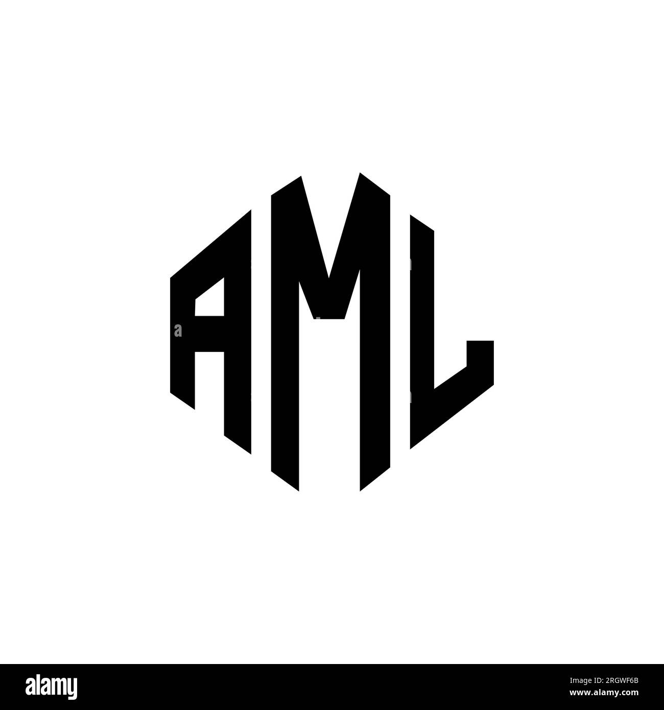 AML Letter Logo Design With Polygon Shape. AML Polygon And Cube Shape ...